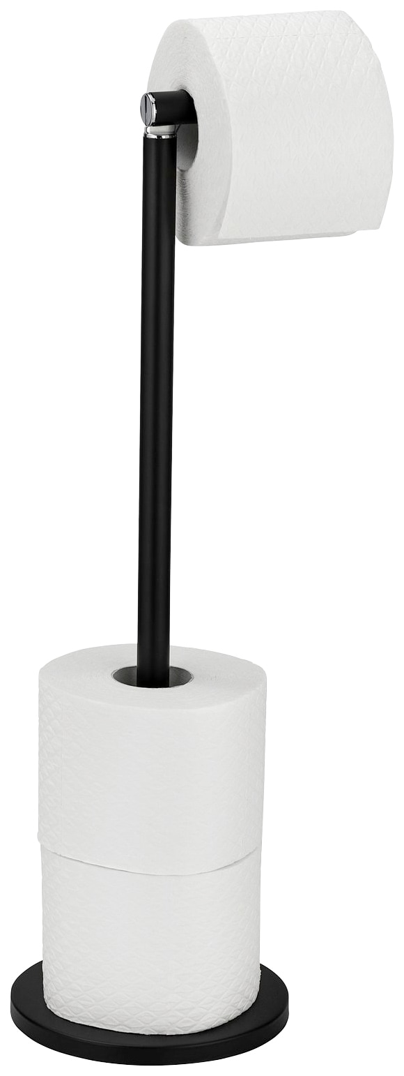 WENKO Toilettenpapierhalter, 2 in 1, mit Ersatzrollenhalter, Höhe: 55 cm