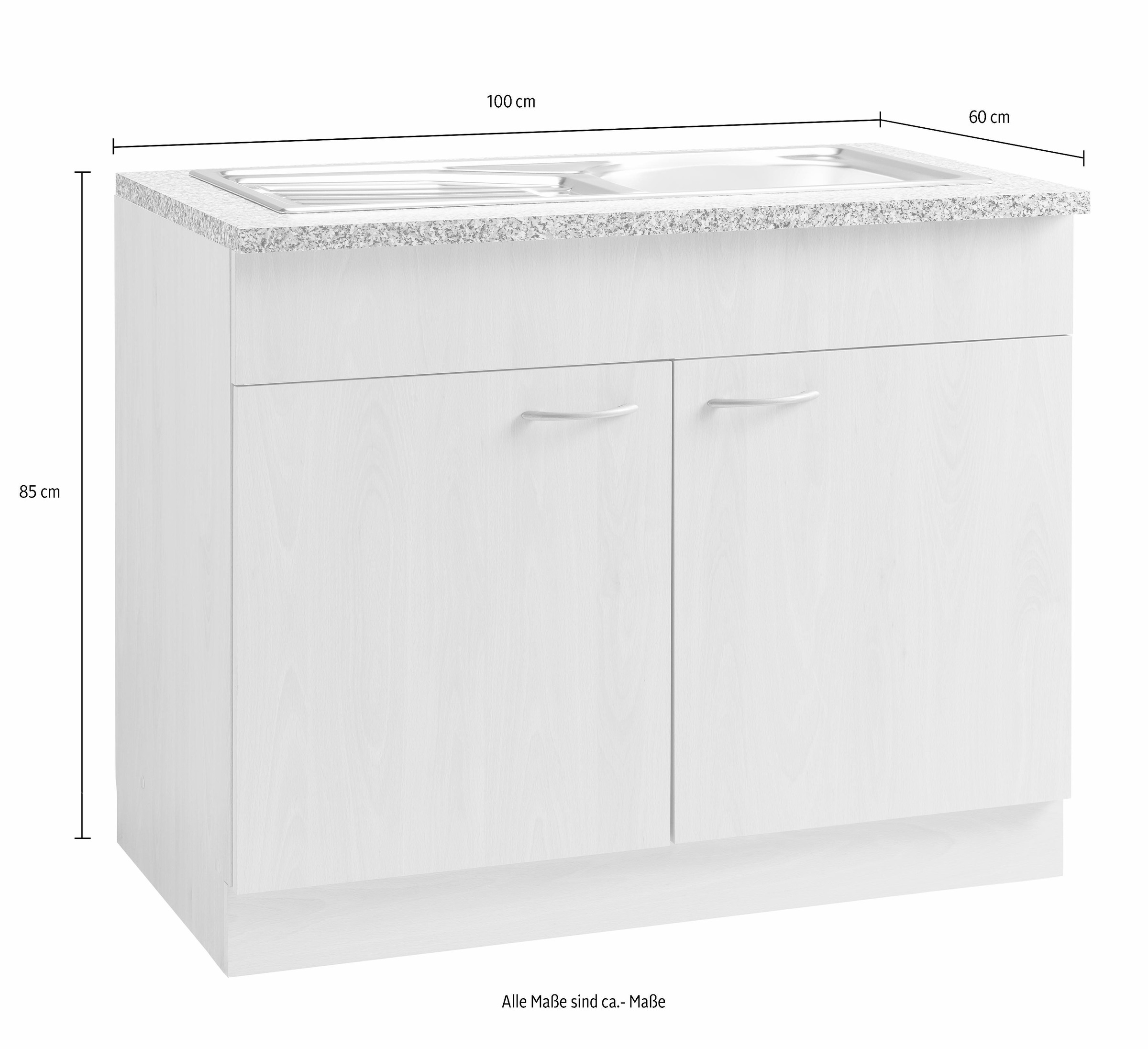 wiho »Kiel«, Küchen cm breit 100 bei ♕ Spülenschrank