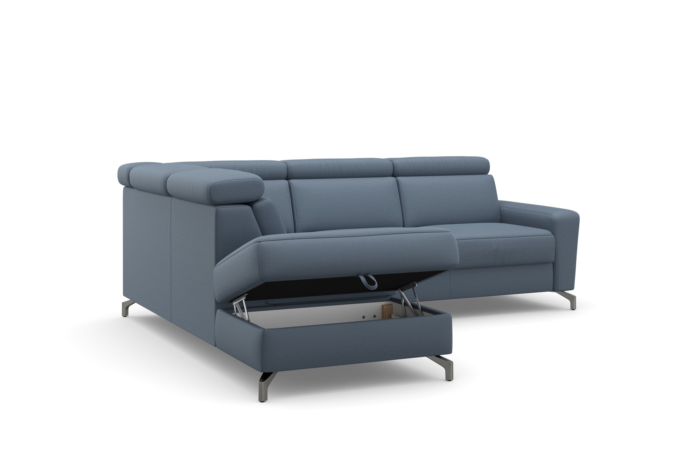 sit&more Ecksofa »Scarlett L-Form«, inklusive Kopfteilverstellung, wahlweise mit Bettfunktion, Bettkasten