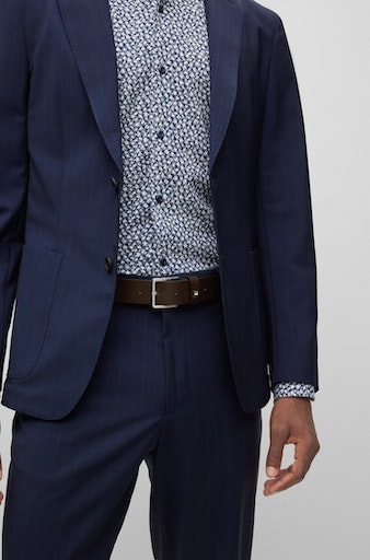 BOSS Ledergürtel »Ther-Flag-E_Sz35« mit stilvollen Markendetails