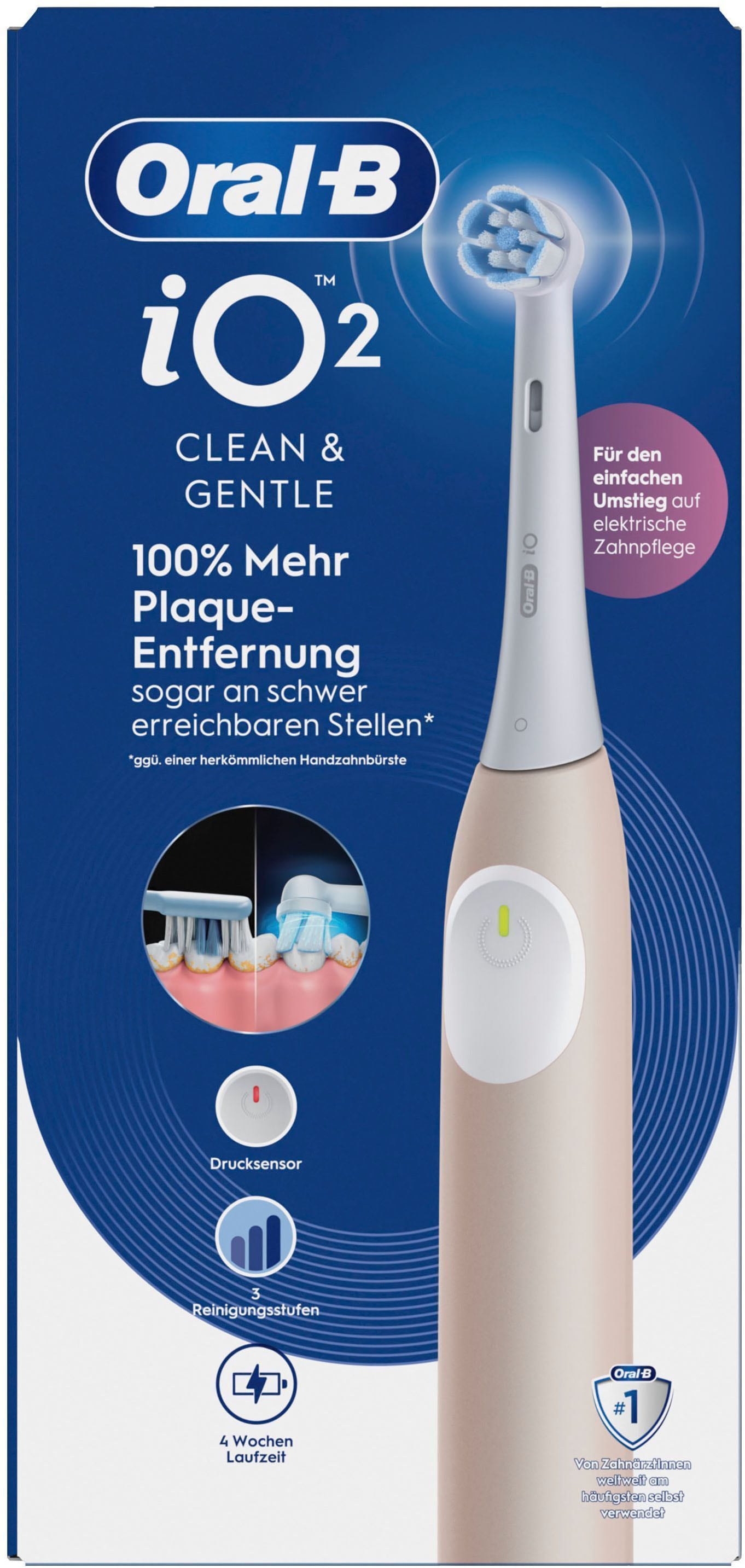 Oral-B Elektrische Zahnbürste »Oral-B iO Series 2« 1 Stk. Aufsteckbürsten für die sanfte Reinigung