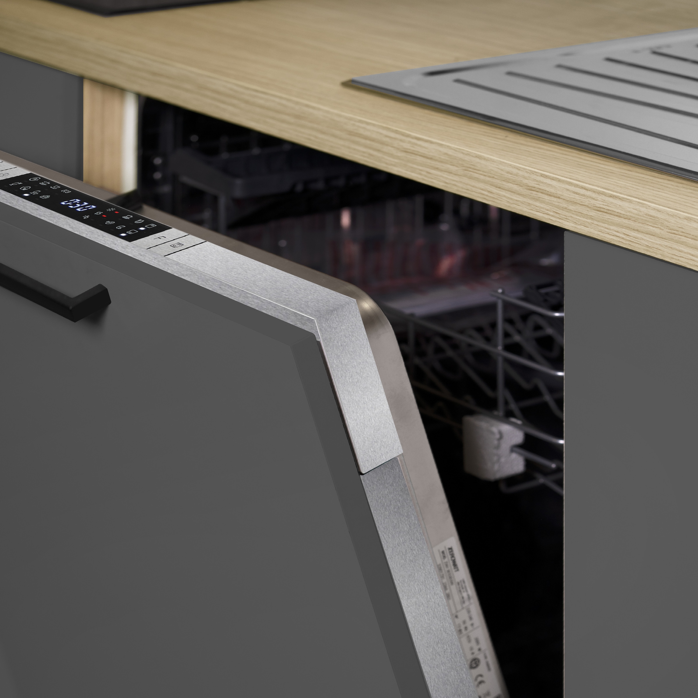 KOCHSTATION Kücheninsel »KS-Luna Breite 200 cm, Höhe 90 cm« Breite 200 cm, wahlweise mit Hanseatic-E-Geräten