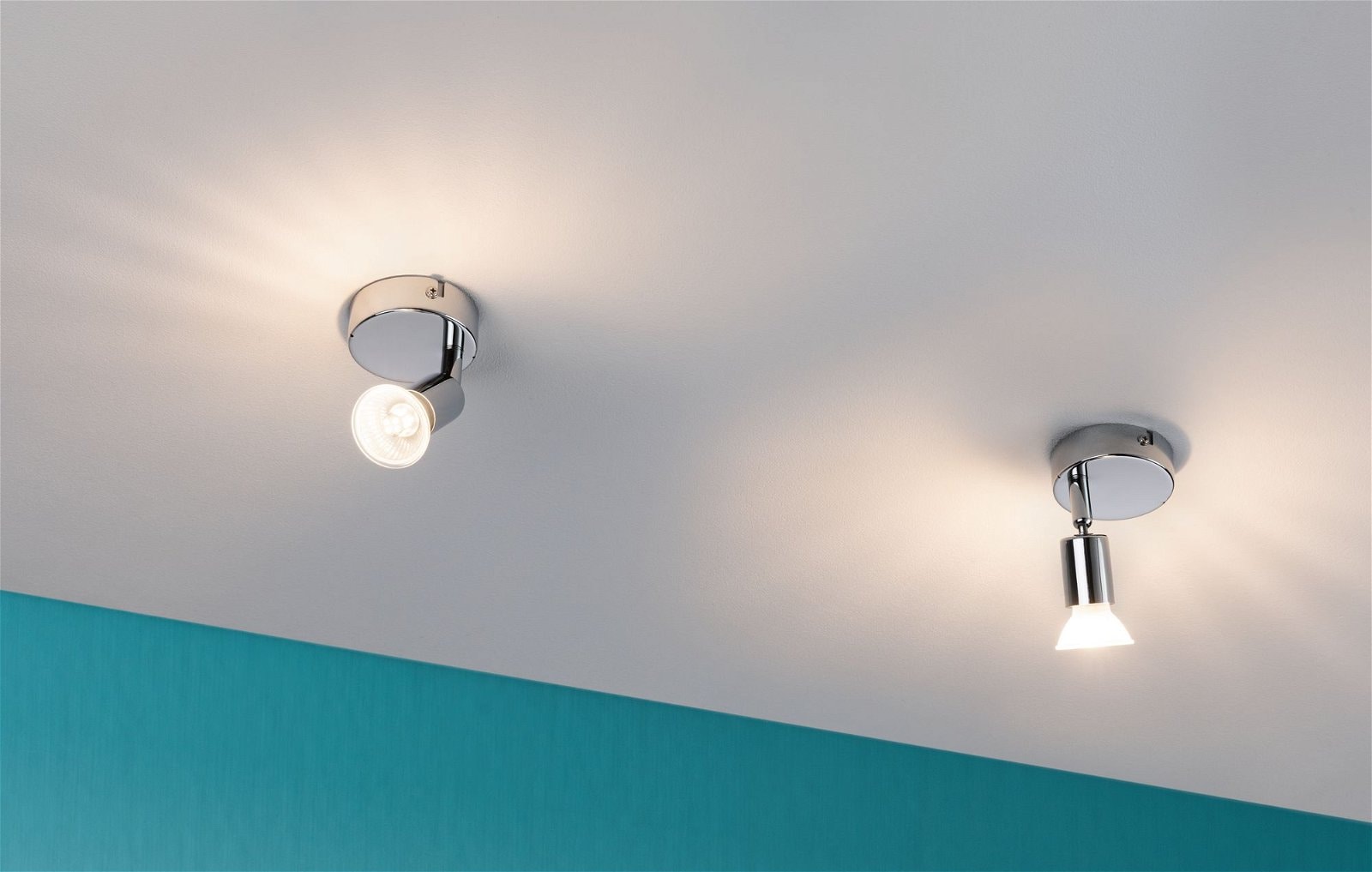 Paulmann Wandleuchte »Carolina«, 1 flammig, Leuchtmittel GU10 | ohne Leuchtmittel, Spotlight IP44 max. 1x10W Chrom 230V Metall, GU 10
