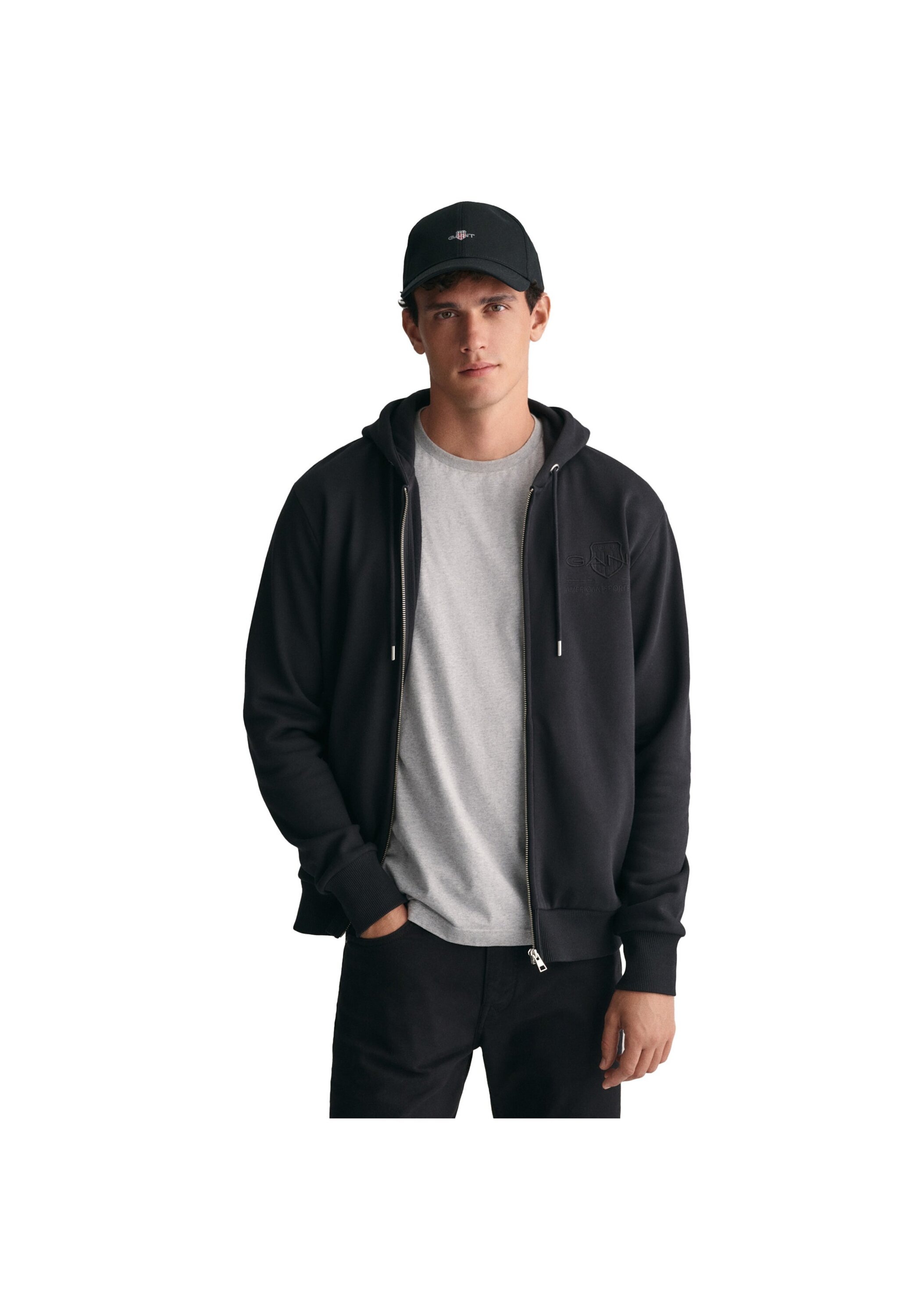 Gant Sweater »Sweatjacke REGULAR TONAL SHIELD FULL ZIP HOODIE«