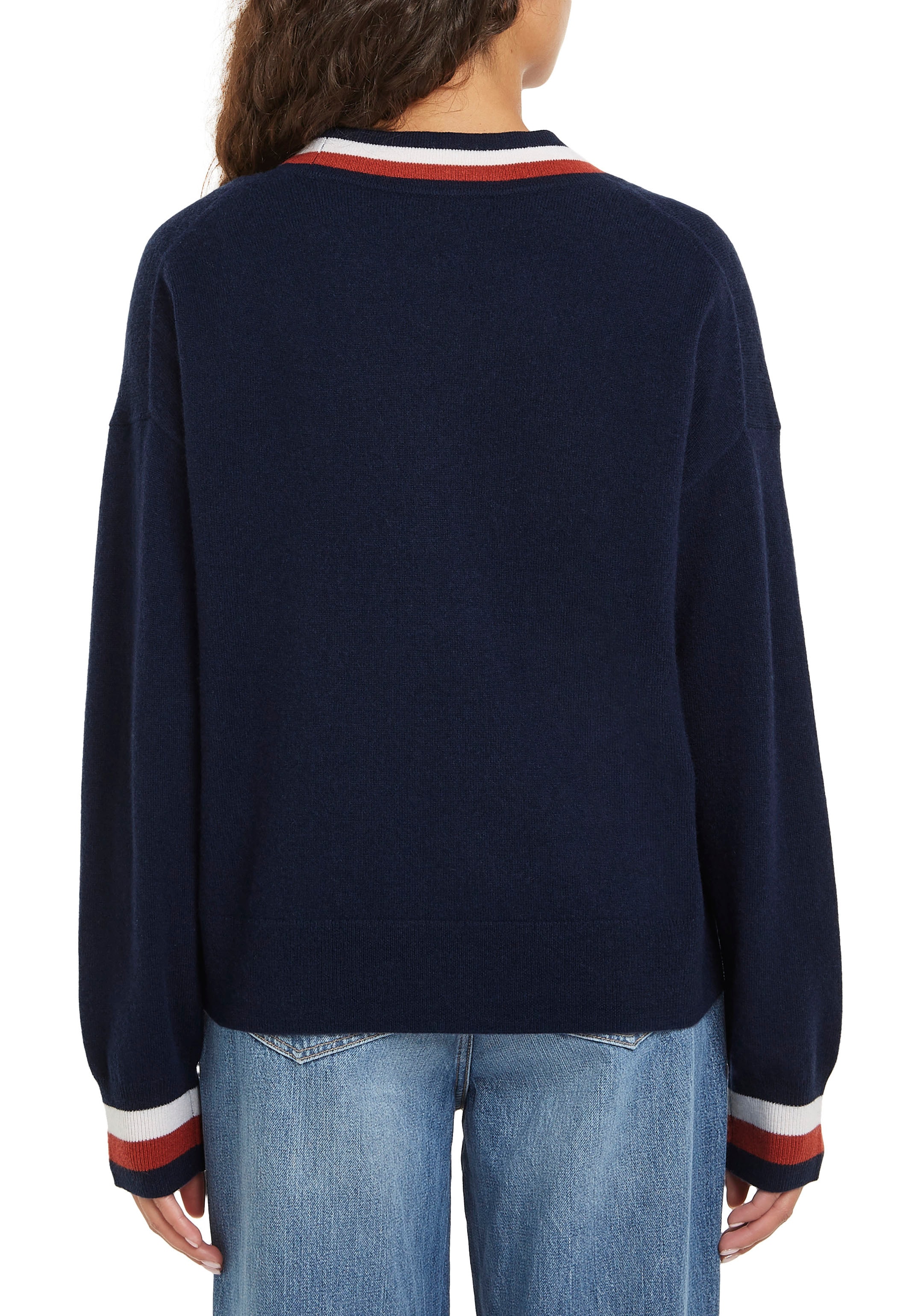 Tommy Hilfiger Strickjacke »GLOBAL STP WOOL CASH CARDIGAN«, mit Tommy Hilfiger Global Stripe