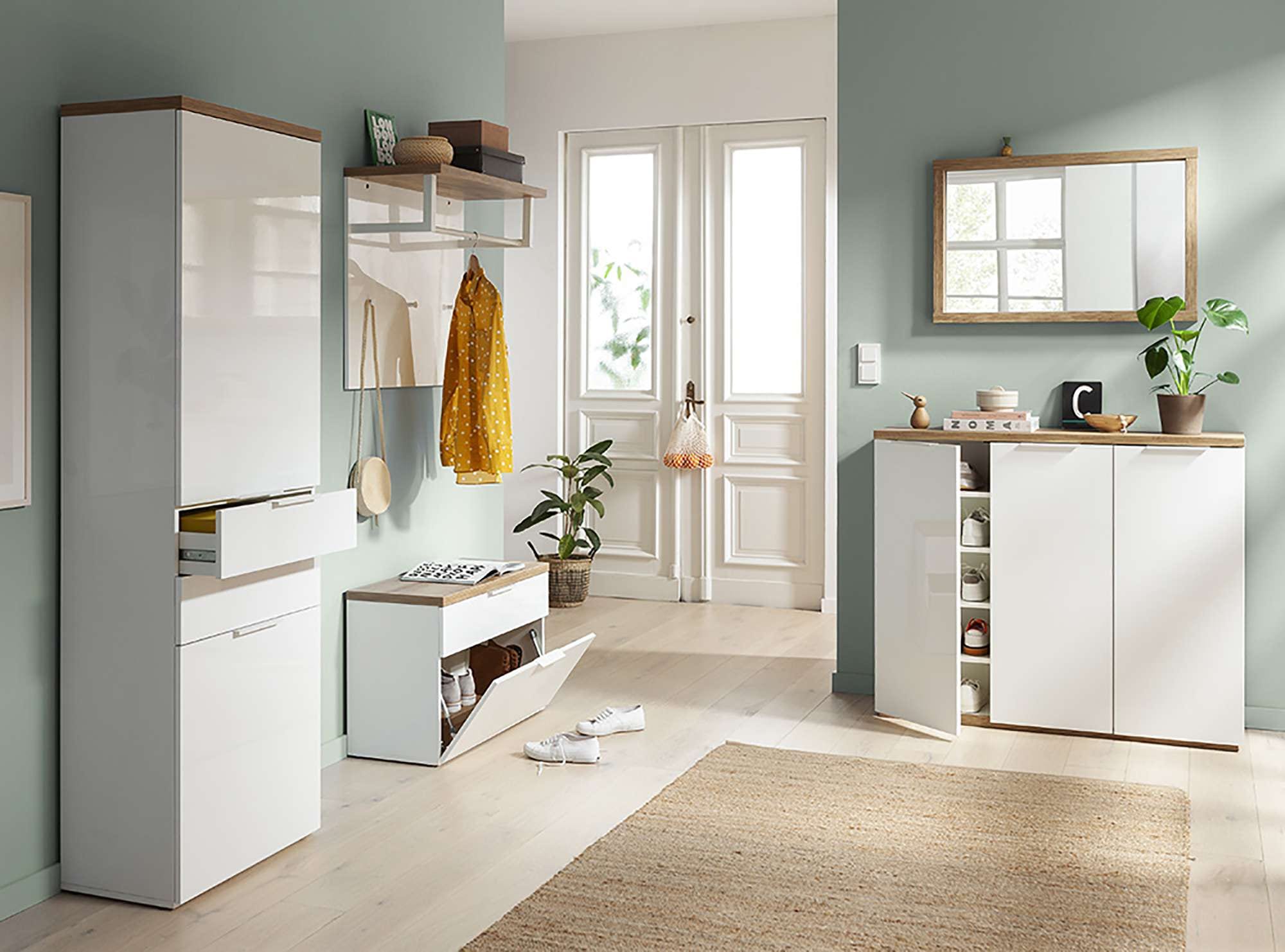Composad Schuhschrank »Schuhschrank, Schuhkommode, mit Regalböden«, (1 St.), Mit 3 Türen hochglanz lackiert