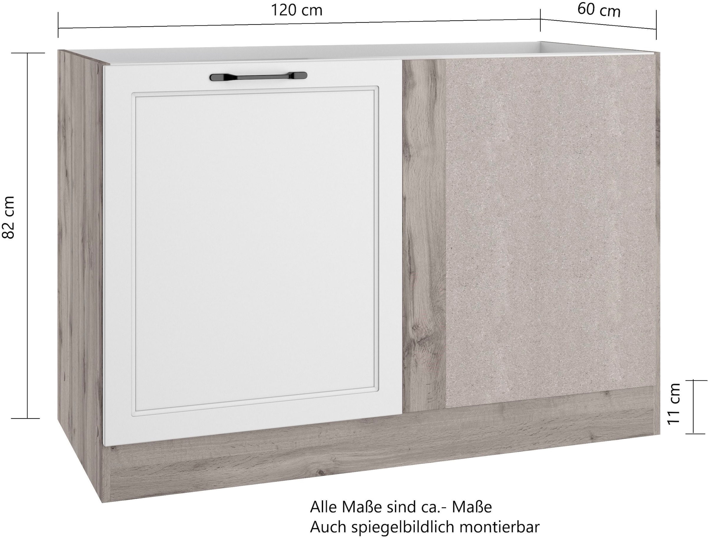 KOCHSTATION Eckunterschrank »KS-Lana«, Breite 120 cm