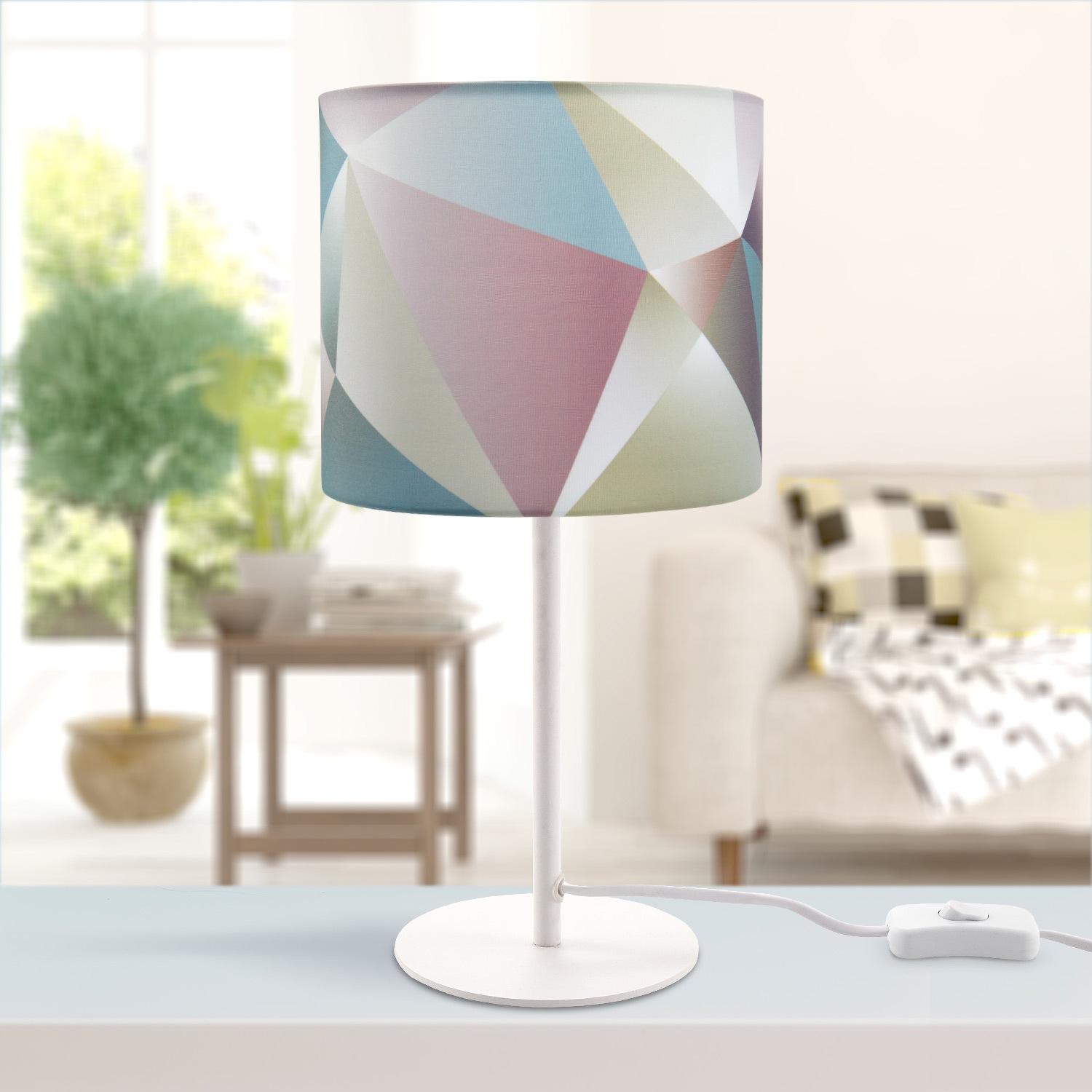 Paco Home Tischleuchte »Kosy 309« E14 LED  E14 Lampe, Für Wohnzimmer Und Schlafzimmer, Pastellfarben, Deko