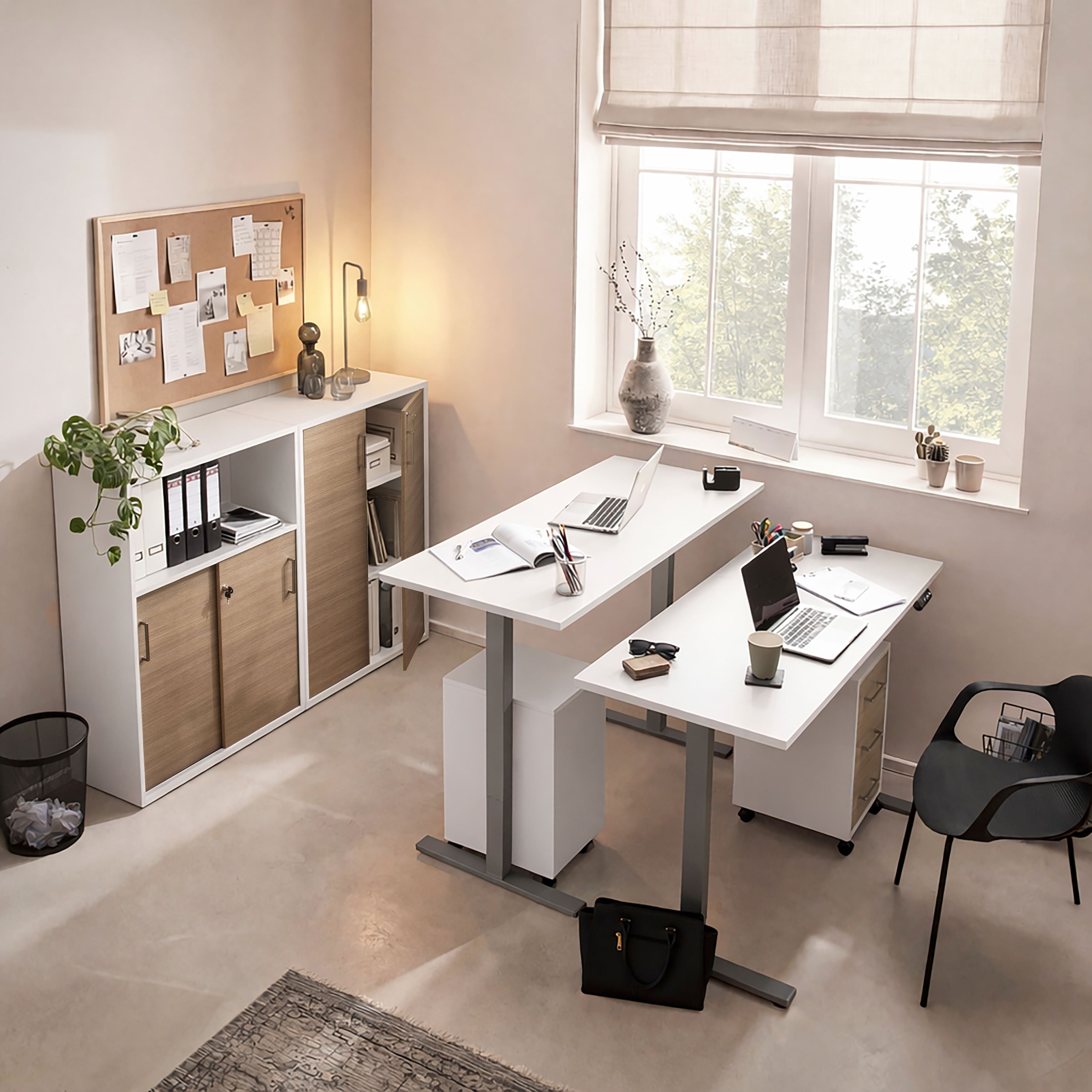Schildmeyer Schiebetürenschrank »METZ, Aktenschrank abschließbar, Höhe 113,4 cm, MADE IN GERMANY« 1 Stk. tlg. Fronten in Canello,  MADE IN GERMANY