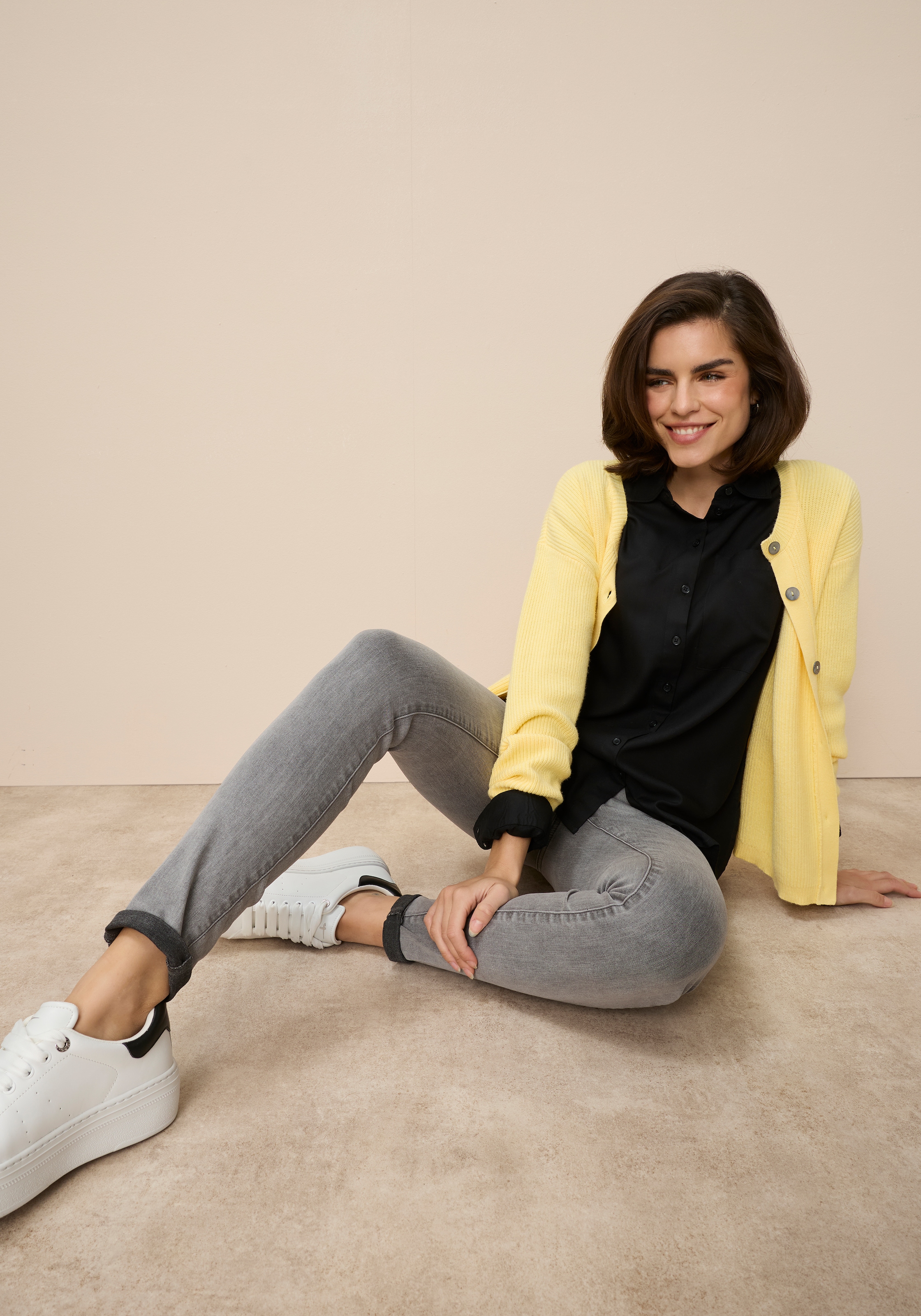 Tamaris Hemdbluse im Oversize-Look mit Tasche