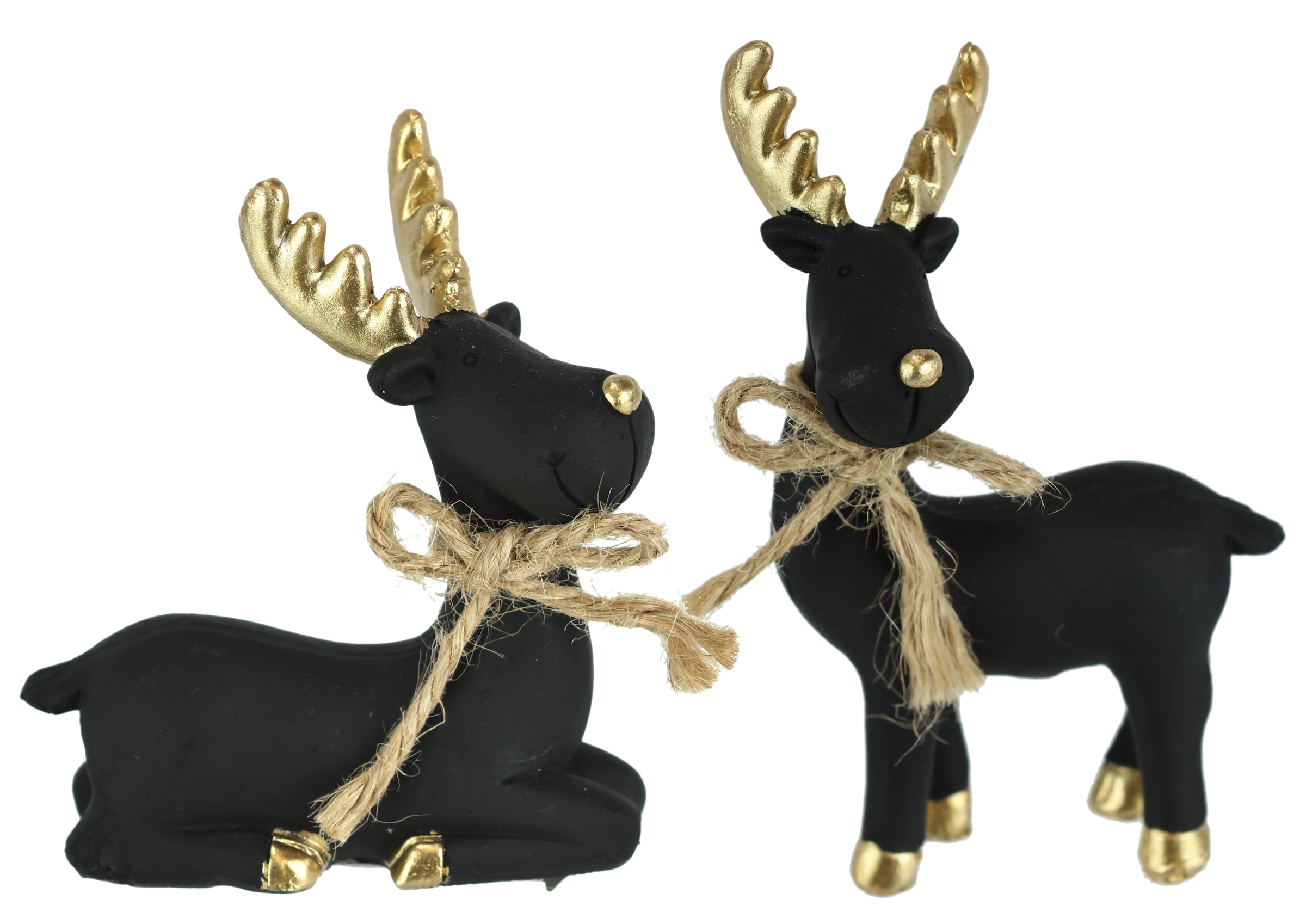 I.GE.A. Dekofigur »Tierfigur Elch«, Figur Rentier Skulptur Statue Weihnachtsdeko Hirsch Dekohirsch Advent