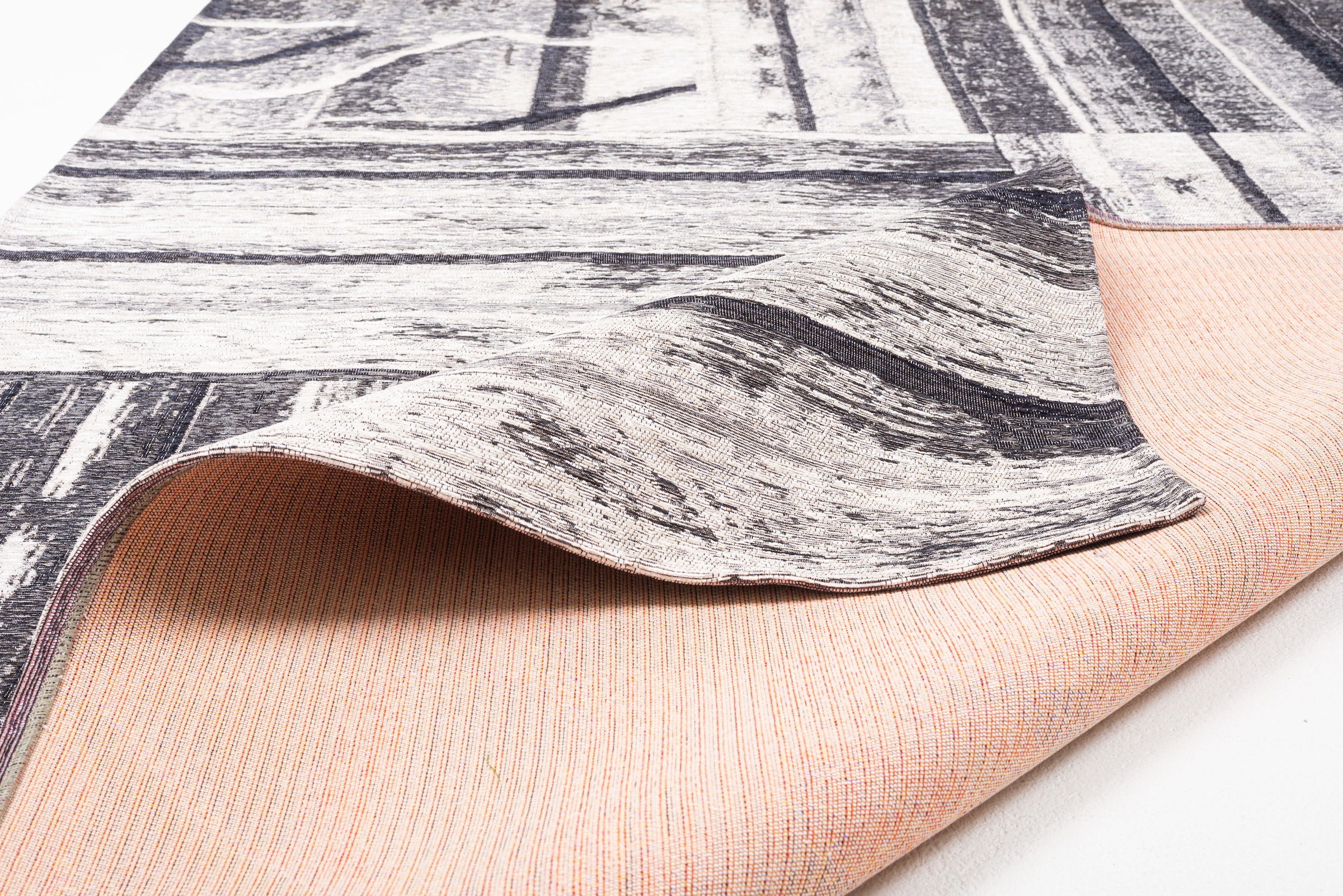 Sansibar Teppich »Keitum 010«, rechteckig, Flachgewebe, modernes Holz Design,  Motiv, gekreuzte Säbel online kaufen | Kurzflor-Teppiche