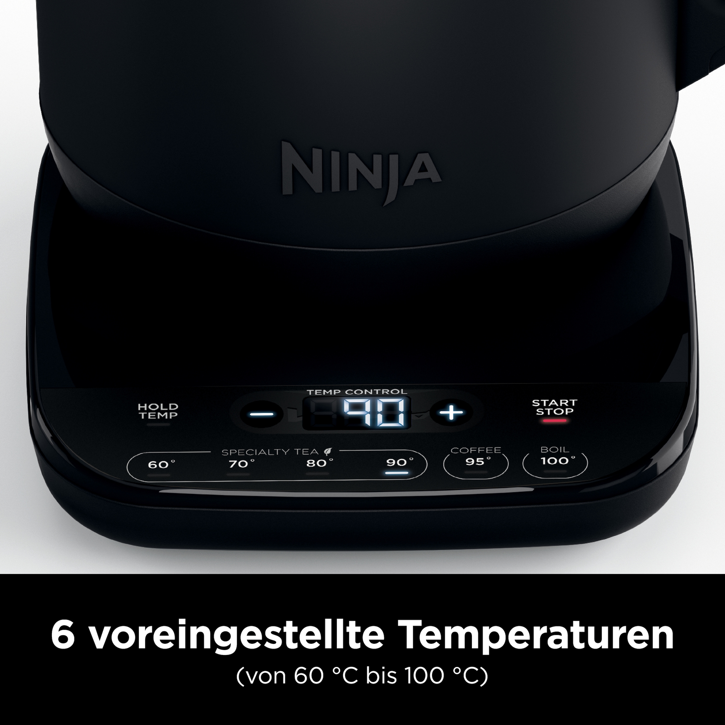 NINJA Wasserkocher »KT200EU«, 1,7 l, 3000 W, 40-100 °C, schwarz