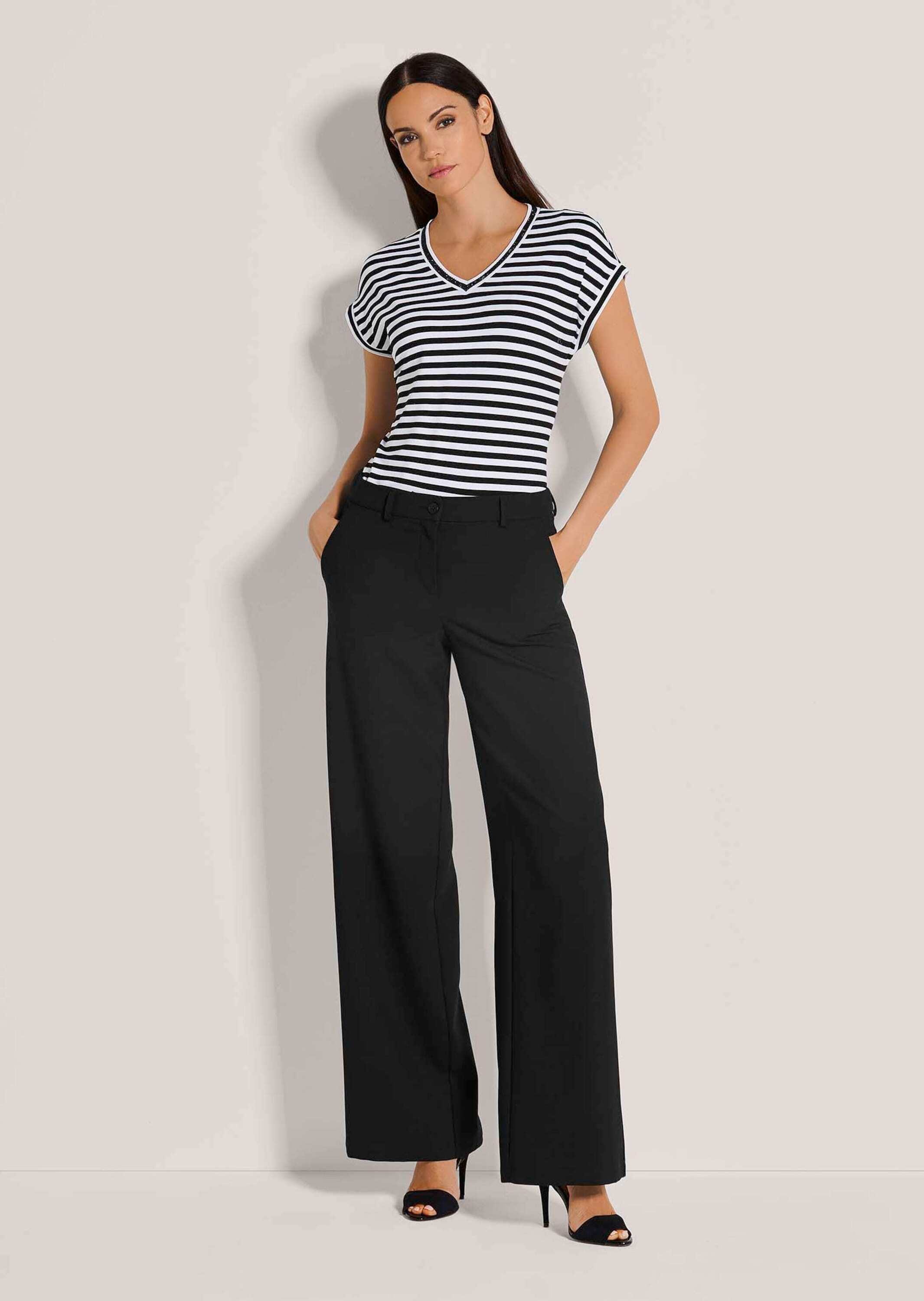 MADELEINE Bügelfaltenhose »Palazzohose Elegante Stretchhose mit Bügelfalten«