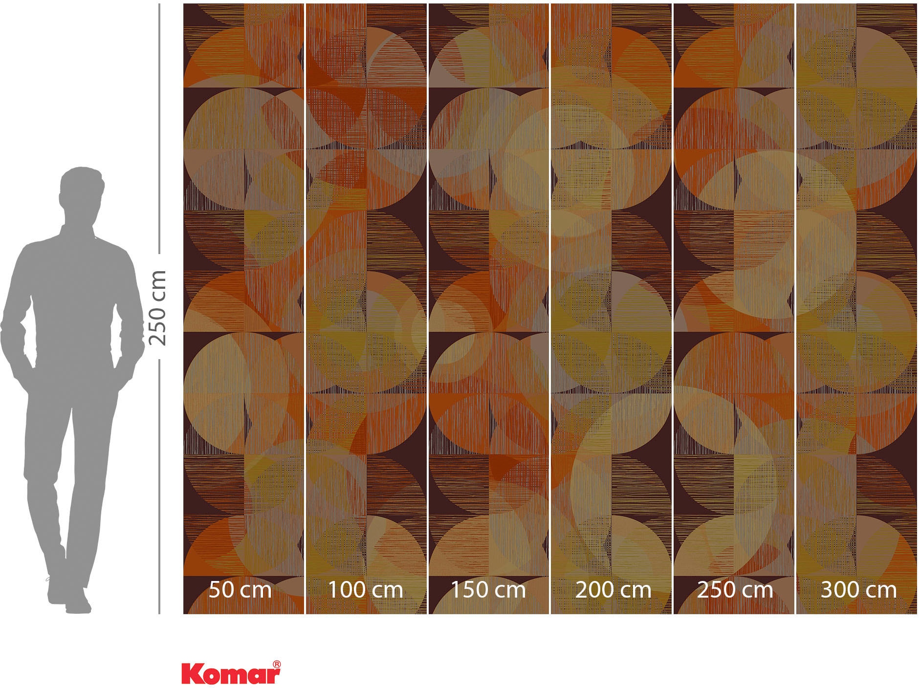 Komar Vliestapete »Digitaldruck Vlies - Seventies Swing - Größe 300 x 250 cm«, bedruckt, Wohnzimmer, Schlafzimmer