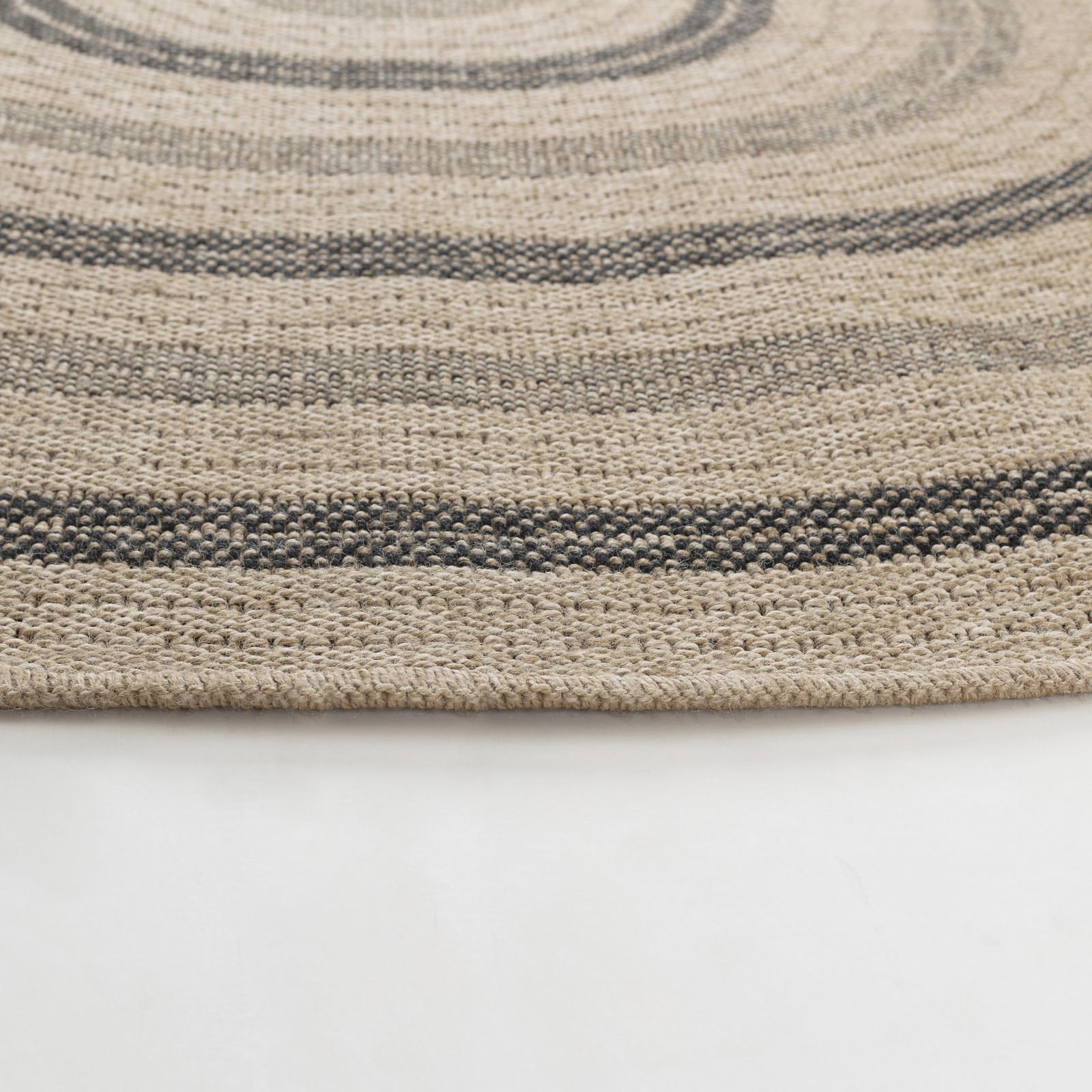 Livabliss Teppich »RYE«, rund, 8 mm Höhe, Teppich In- /Outdoor Boho Jute-Optik, Balkon, Terrasse, Garten, Rund