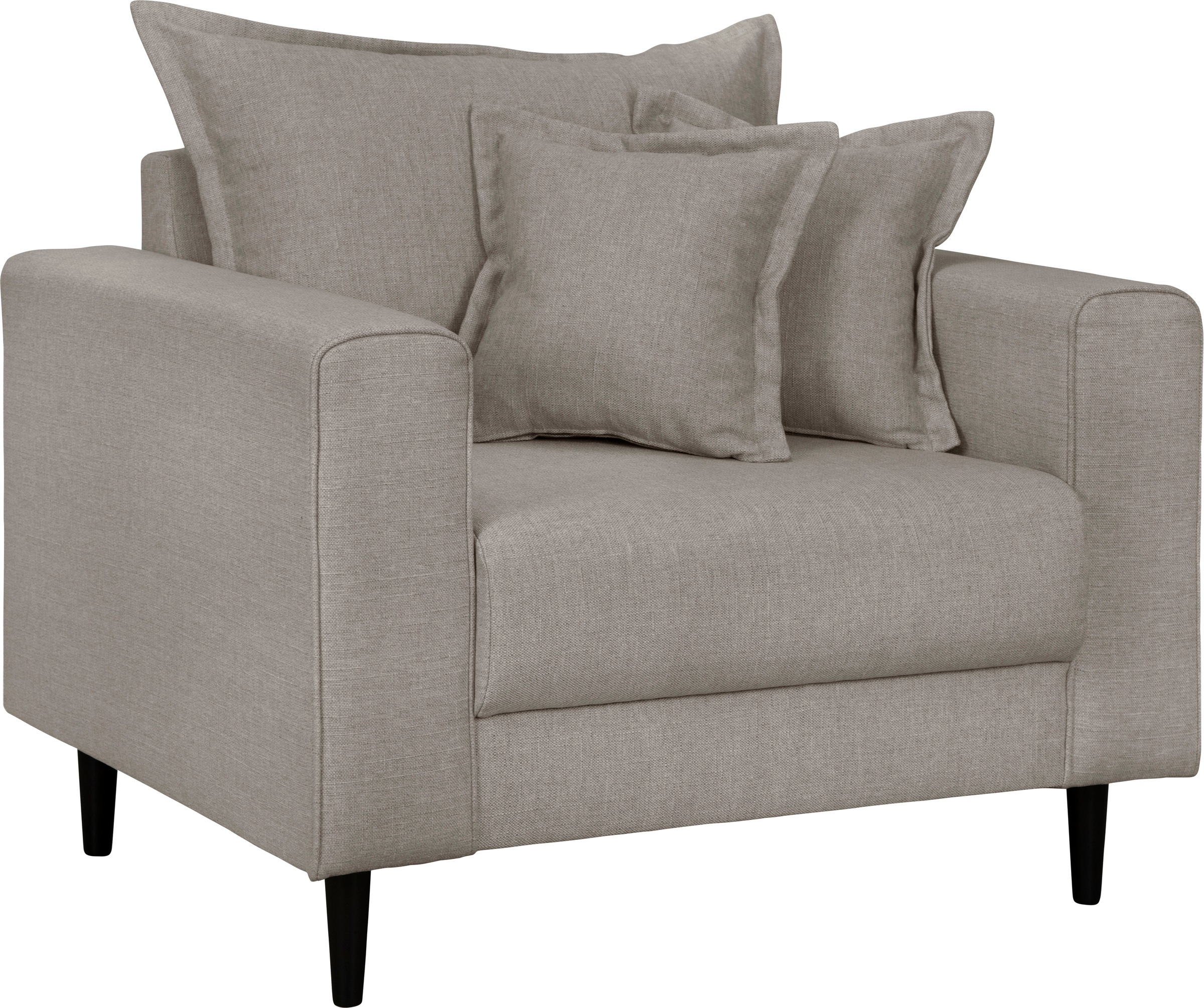 Home affaire Sessel »VEYRAS Loungesessel, Maße B/T/H: 95/84/76 cm«, mit Wellenunterfederung, incl. Kissen