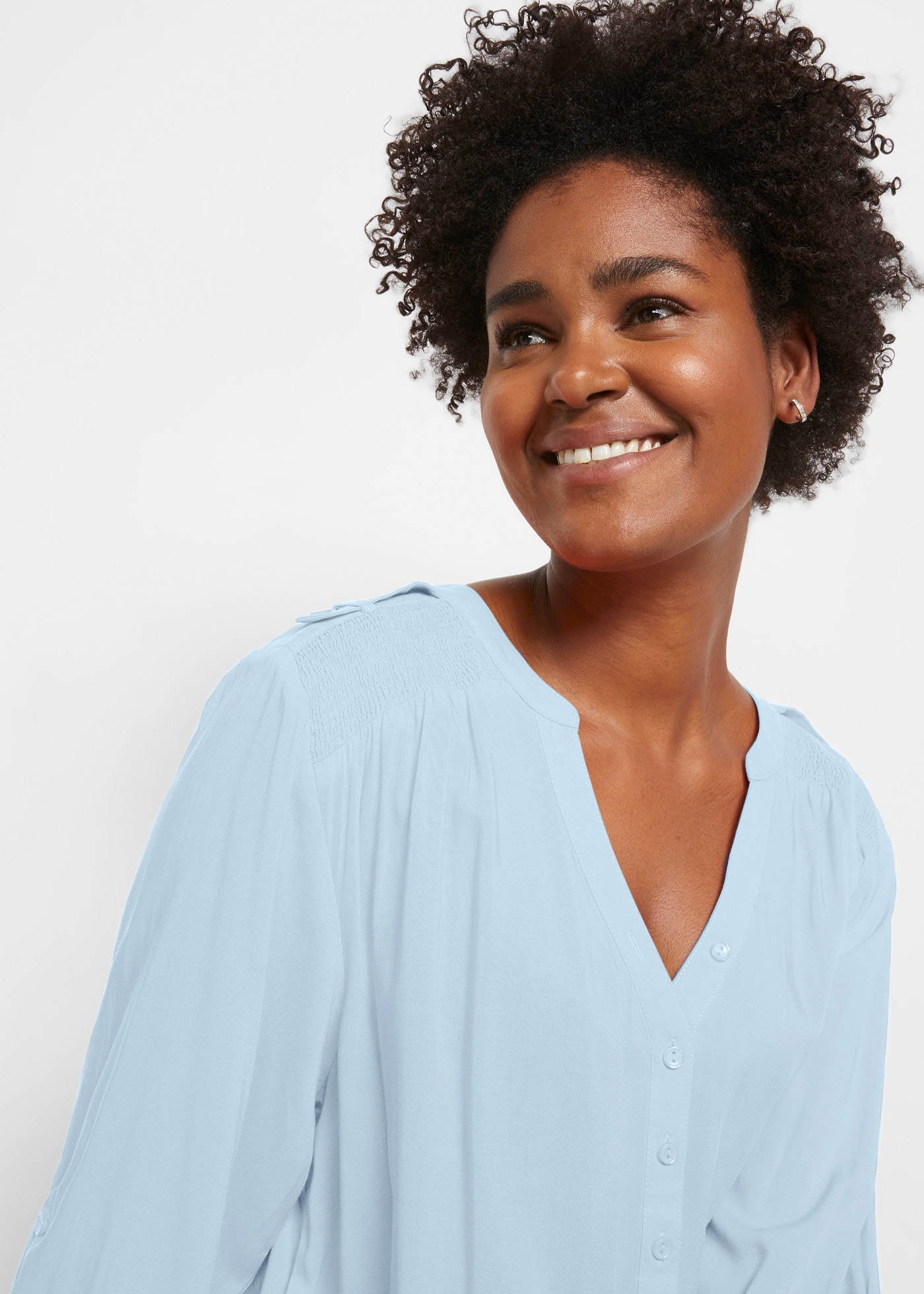 bonprix Tunika »Tunikabluse aus softer Viskose« Casual Stil, Regular Fit, mit Rundsaum, mit Knopfleiste