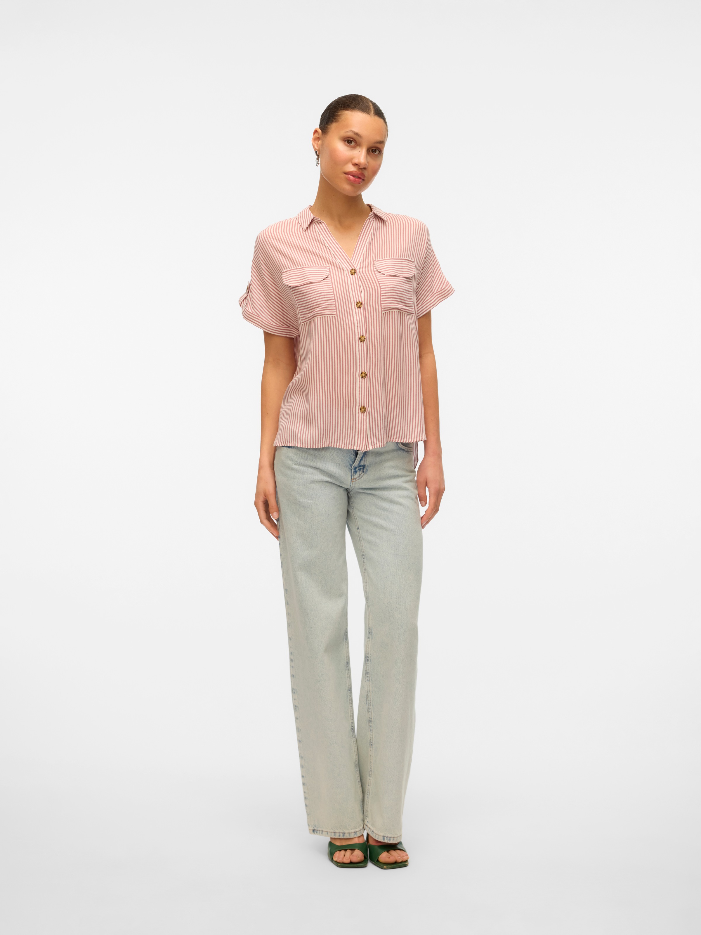 Vero Moda Hemdbluse »VMBUMPY S/S SHIRT WVN GA NOOS«