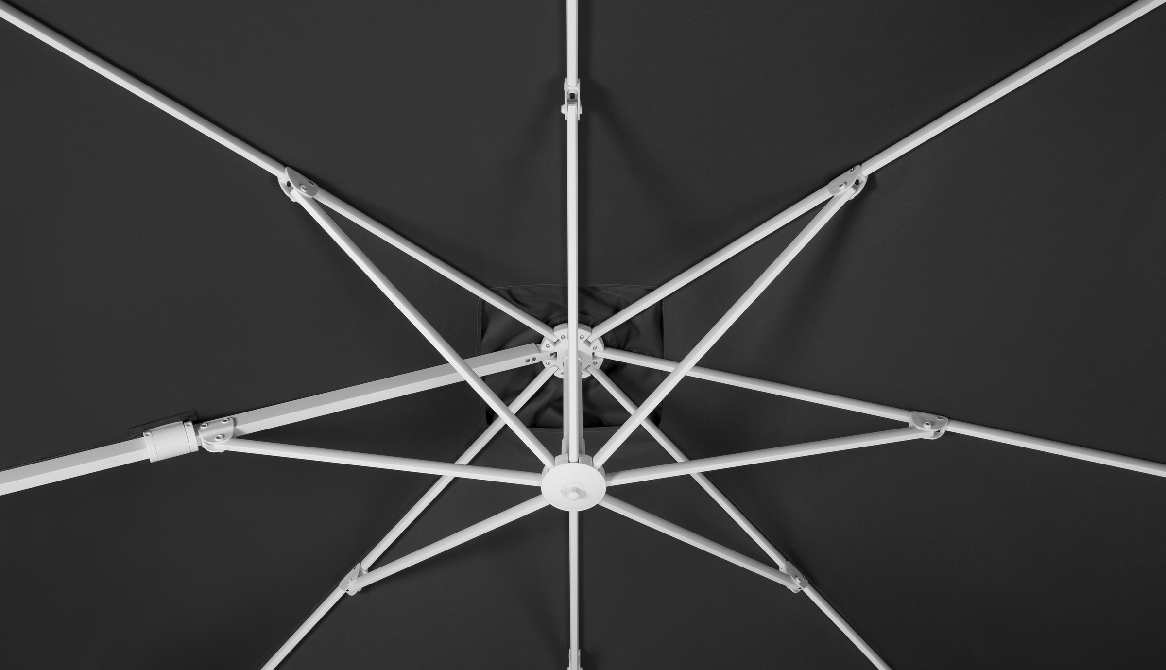 Schneider Schirme Ampelschirm »Rhodos Twist Bianco« mit Schutzhülle und Schirmständer, ohne Wegeplatten