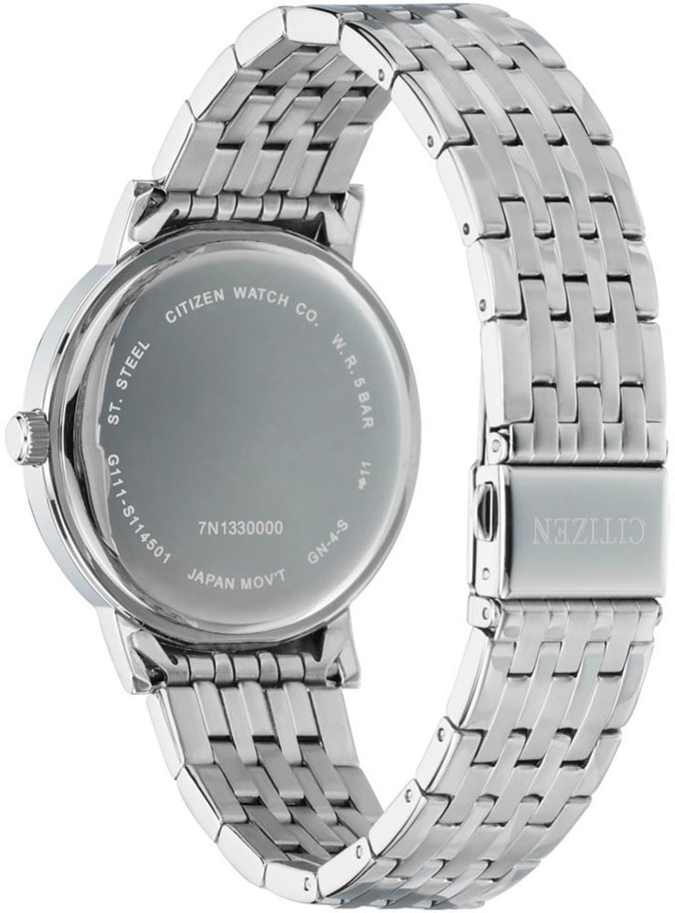 Citizen Quarzuhr, Armbanduhr, Herrenuhr, Edelstahlarmband, Datum