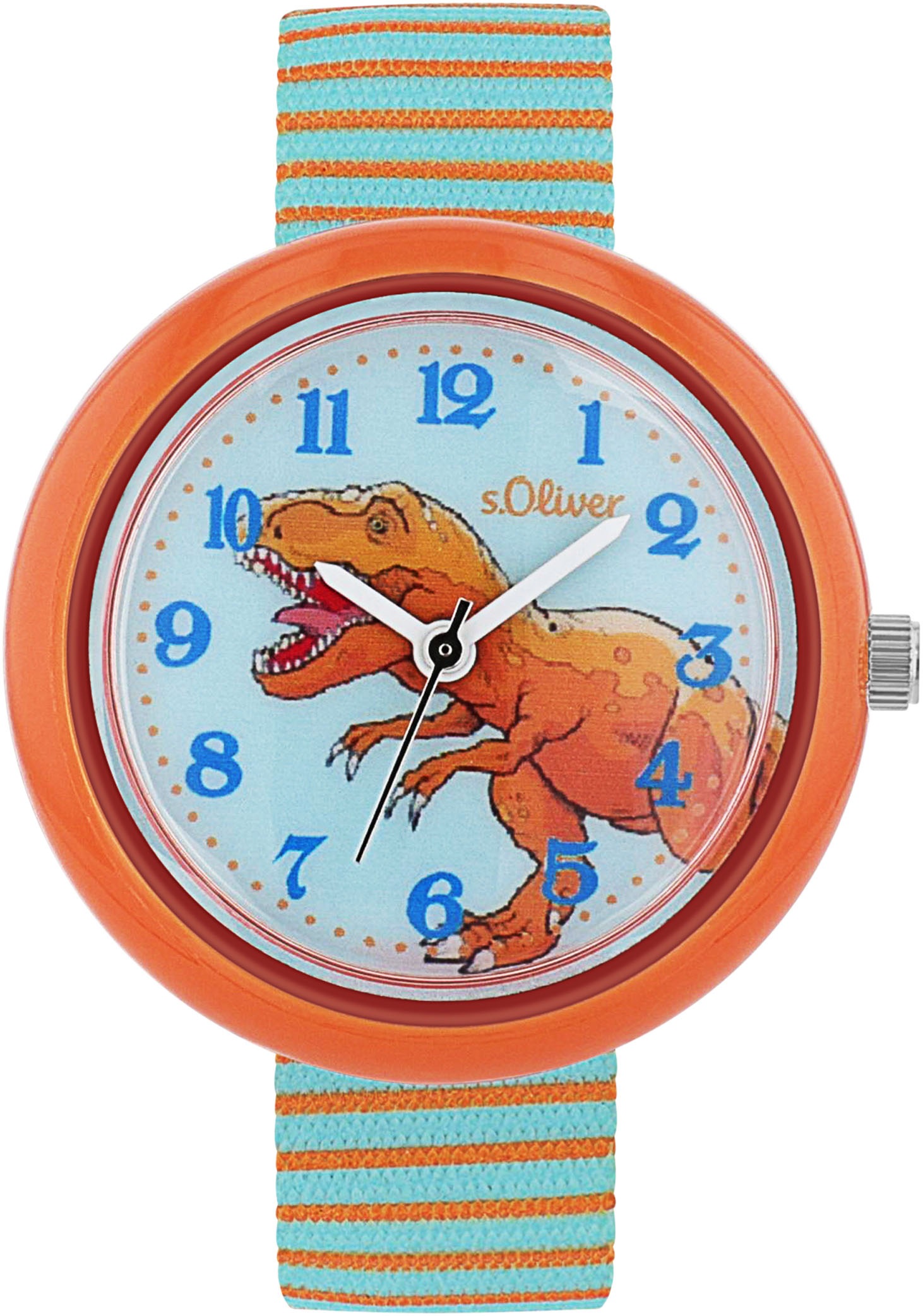 s.Oliver Quarzuhr, Armbanduhr, Kinderuhr, Jungenuhr, Dinosaurier, Geschenkidee