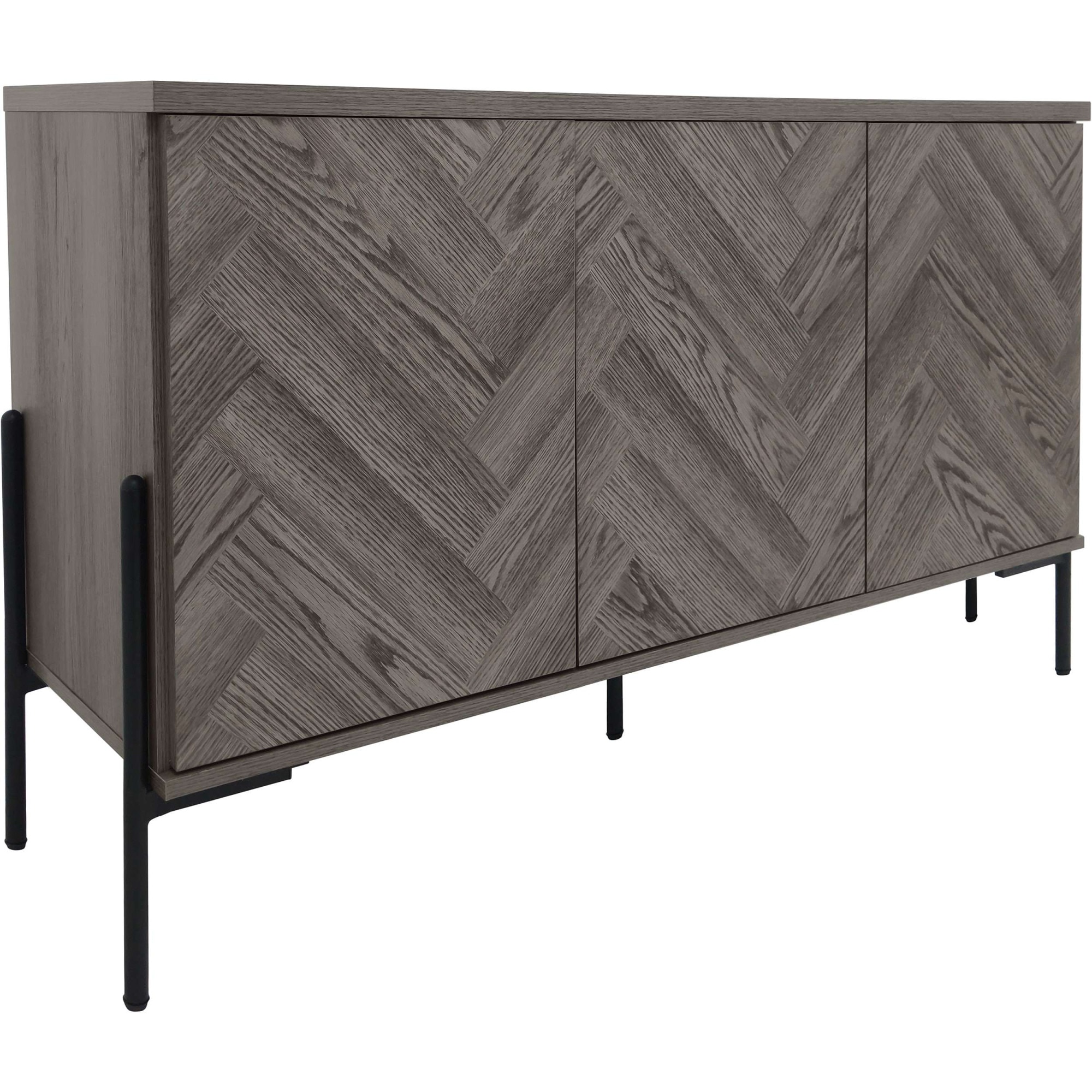 OTTO home Sideboard »Eadwine« Kommode, Push-to-open, Türen mit Fischgräten Muster, Breite 130 cm