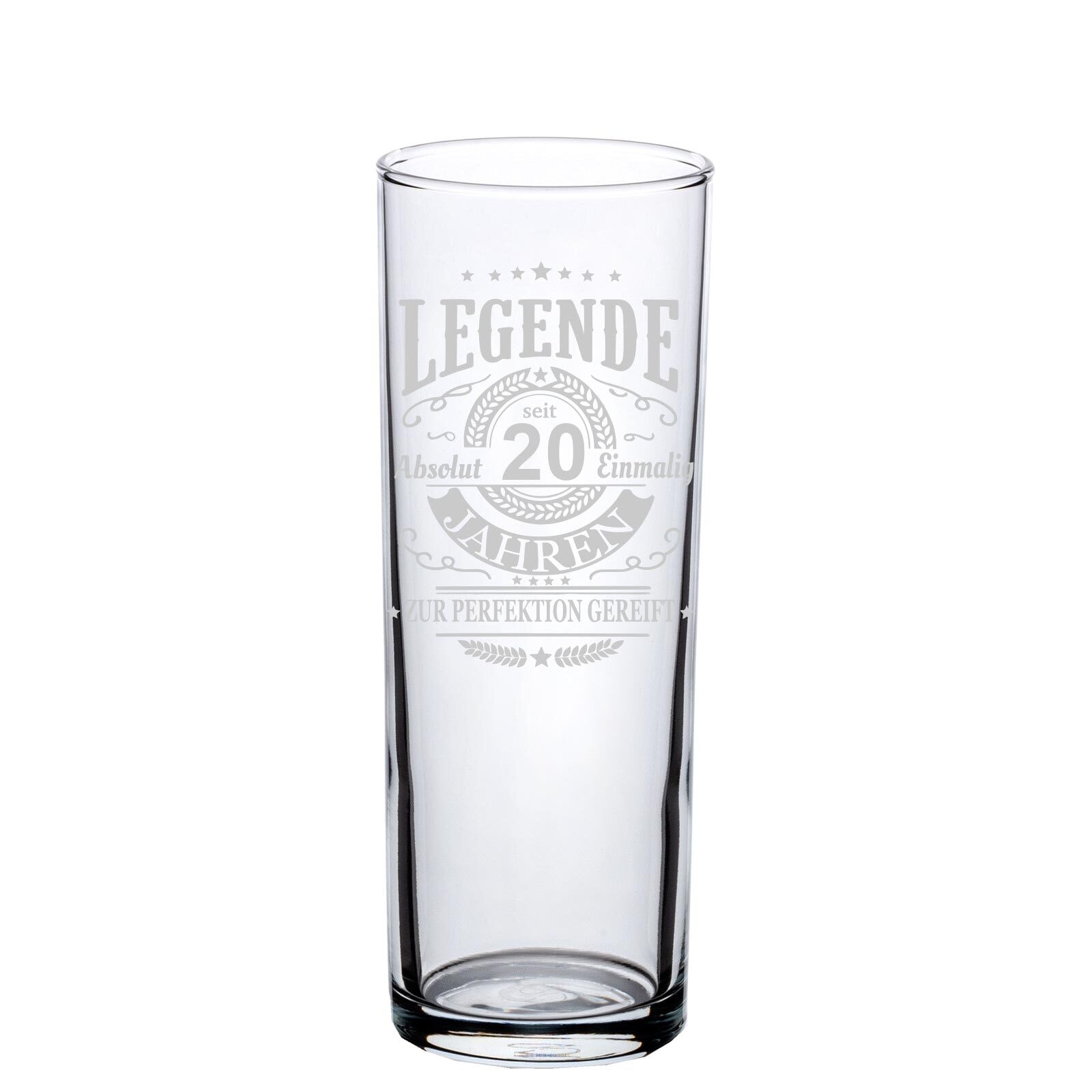LUXENTU Bierglas »Kölschglas Kölner Stange mit Gravur Legende seit 20 Jahren 0,2 Liter transparent«