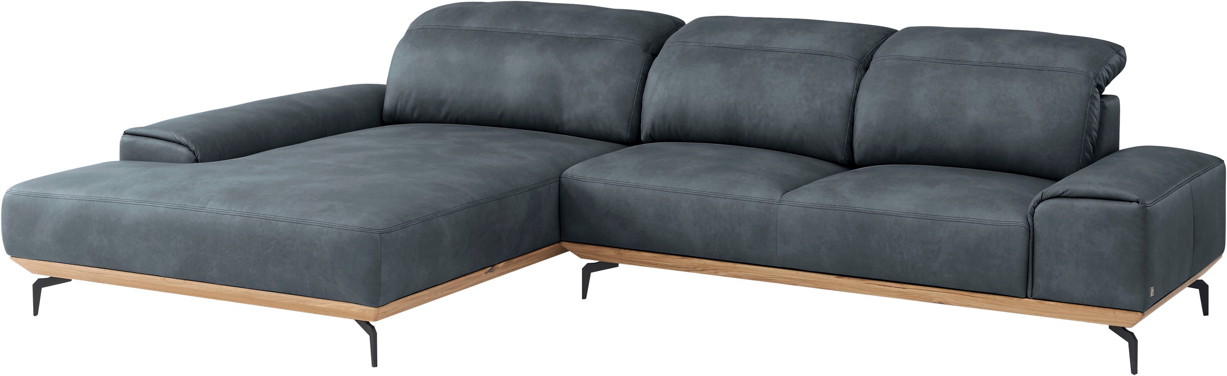 Musterring Wohnlandschaft »MR 2490«, Fuß schwarz, Sitzhöhe 48cm, wahlweise mit Funktionen, Maße 342x207 cm