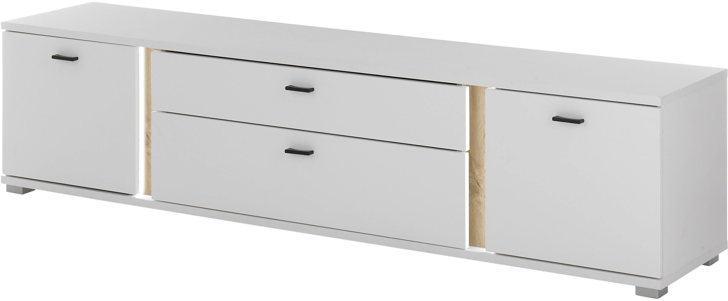 INOSIGN Lowboard »LONG ISLAND«, (1 St.), in moderner Trendfarbe,inklusive senkrechter Beleuchtung,Breite 200 cm