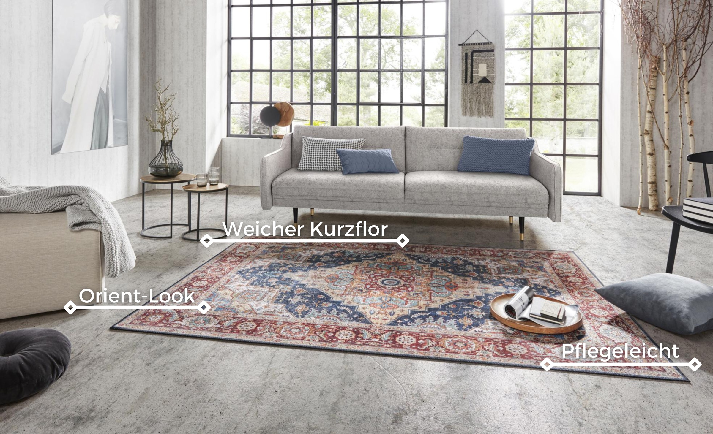 HANSE Home Teppich »Sylla«, rechteckig, 5 mm Höhe, Orientalisch, Läufer, Vintage, Wohnzimmer, Schlafzimmer, Esszimmer