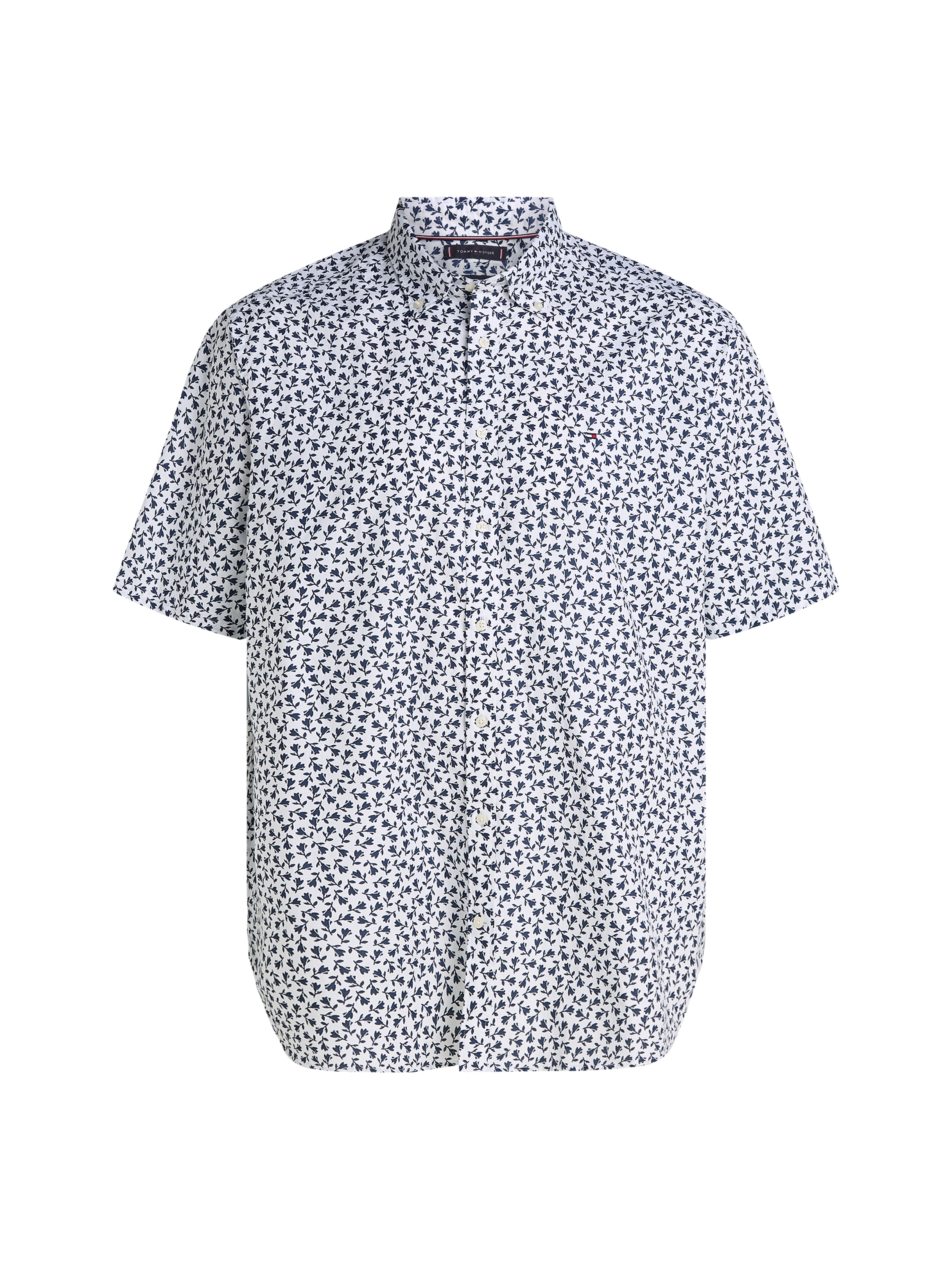 Tommy Hilfiger Big & Tall Kurzarmhemd »BT-LINEN BLEND MPRINT«, mit Allover-Print, Große Größen