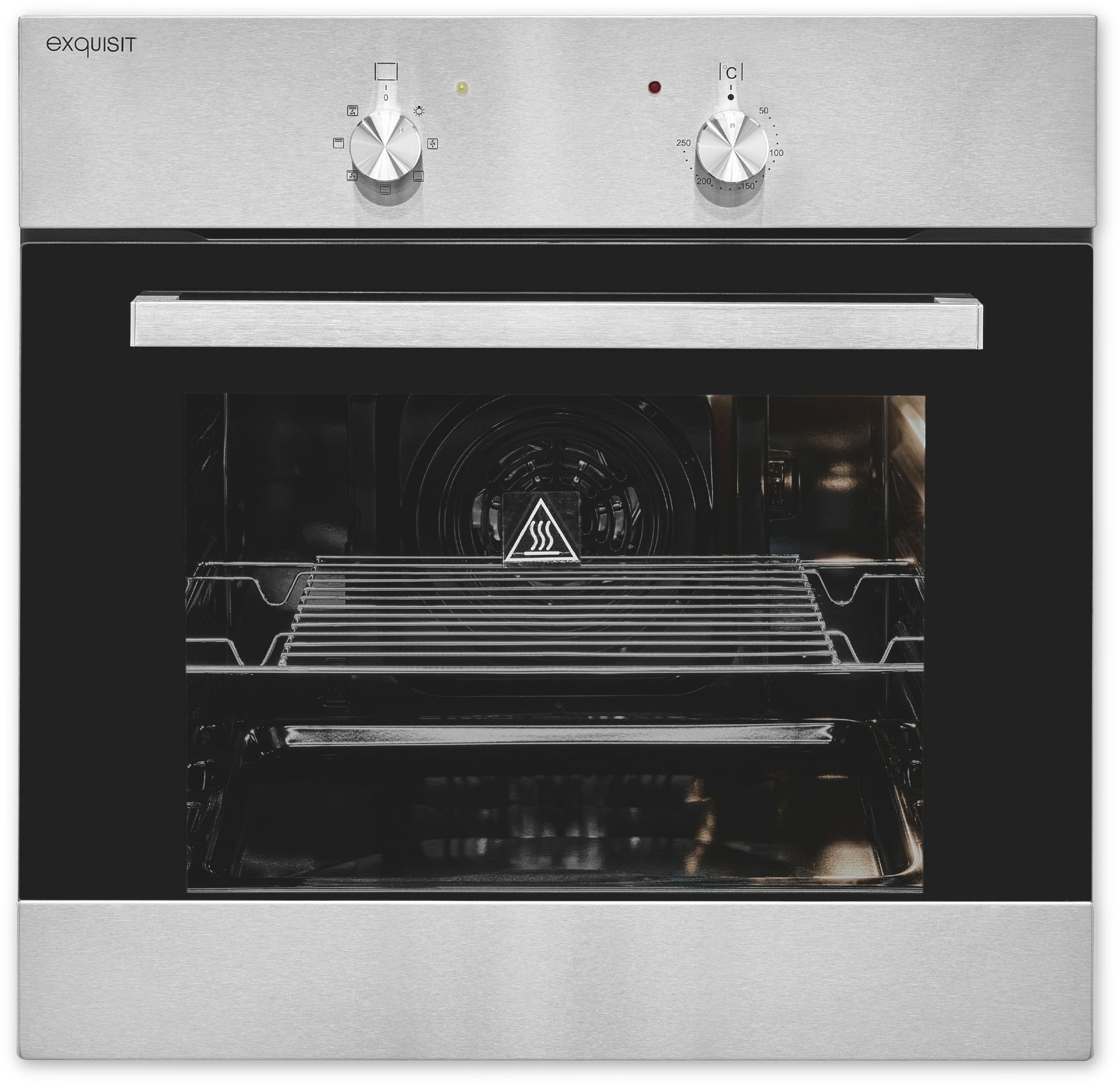 Exquisit Backofen EBE 555-1U Backofen (56 l, Edelstahl, 595 mm breit, A)