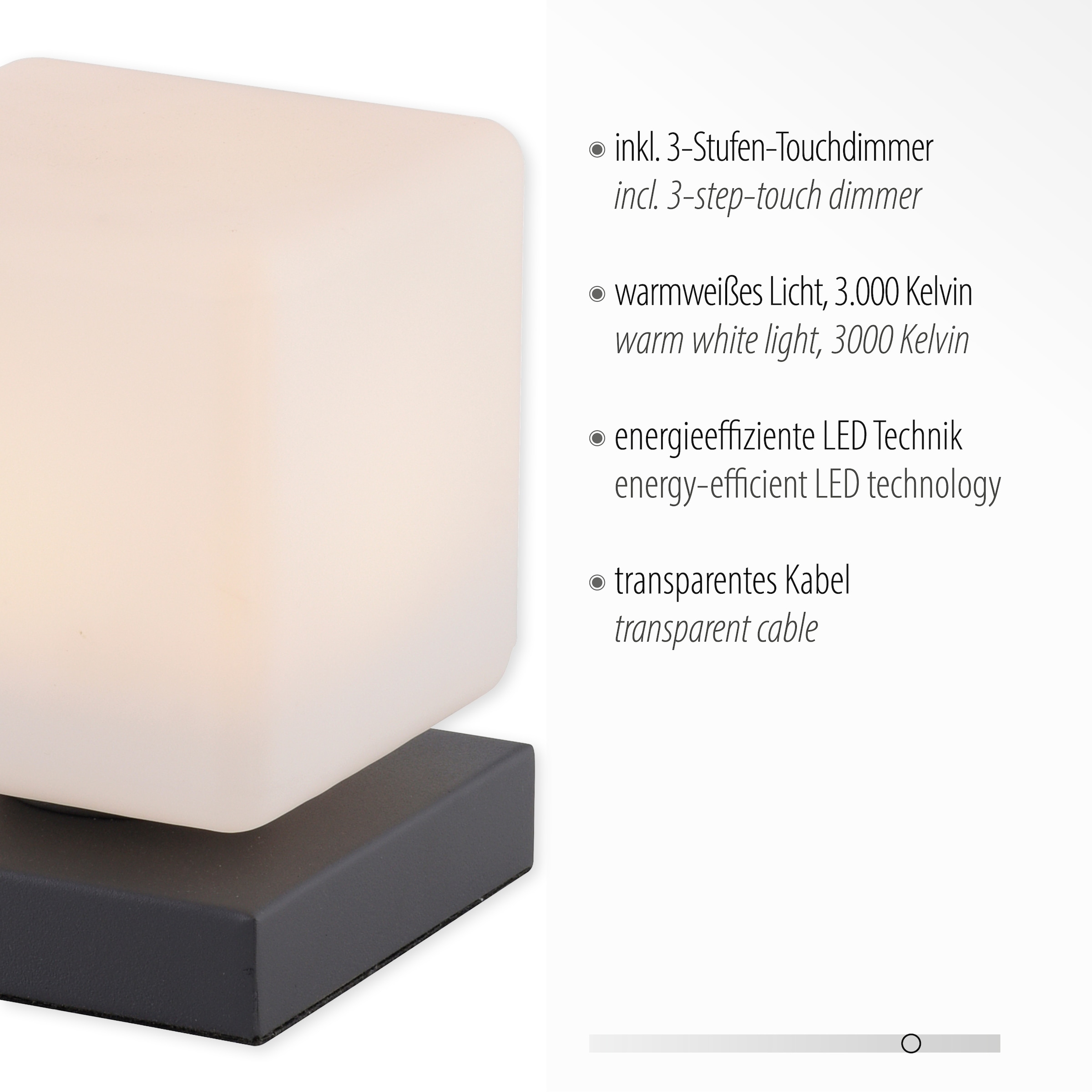 Paul Neuhaus Tischleuchte »DADOA«, 1 flammig-flammig, LED, dimmbar über  Touchdimmer online kaufen | mit 3 Jahren XXL Garantie