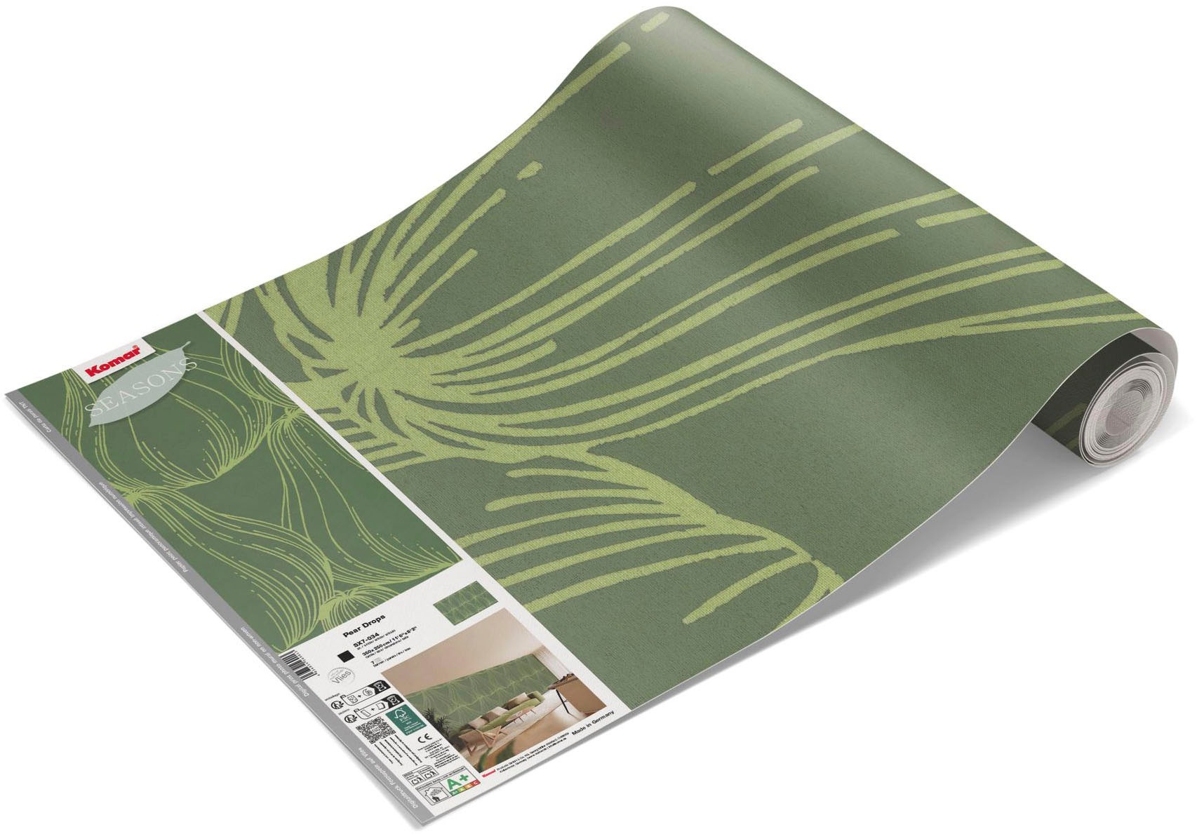 Komar Fototapete »Vlies Fototapete - Pear Drops - Größe 350 x 250 cm« Motiv | bedruckt glatt