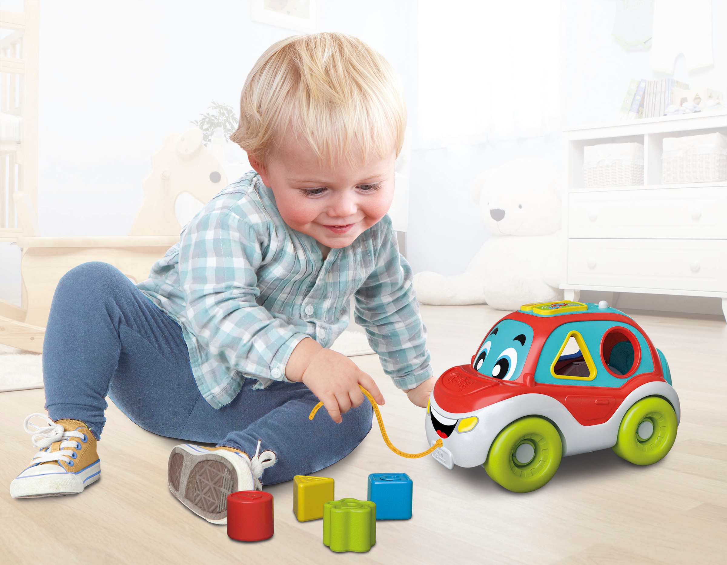 Clementoni® Steckspielzeug »Baby Clementoni, 3in1 Formensortier-Auto«, Made in Europe