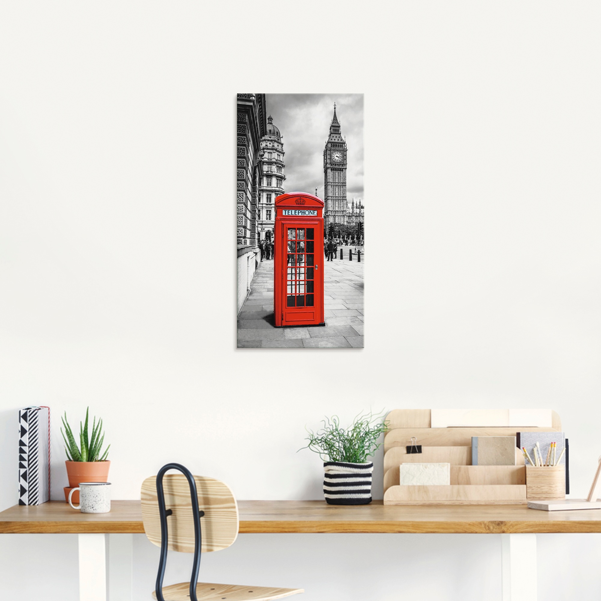 Artland Glasbild »London Telefonzelle I« Architektonische Elemente 1 Stk. tlg. in verschiedenen Größen