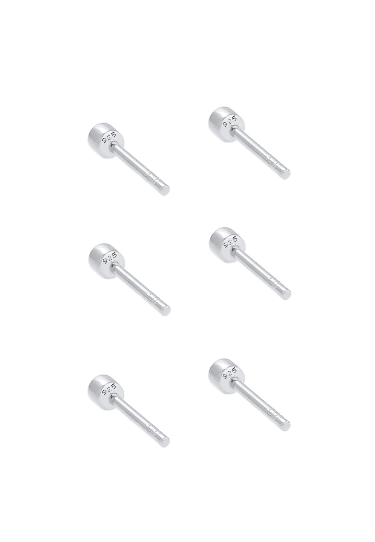 Elli Paar Ohrstecker »Ohrringe Kinder Kristalle bunt (6 tlg) 925 Sterling Silber«