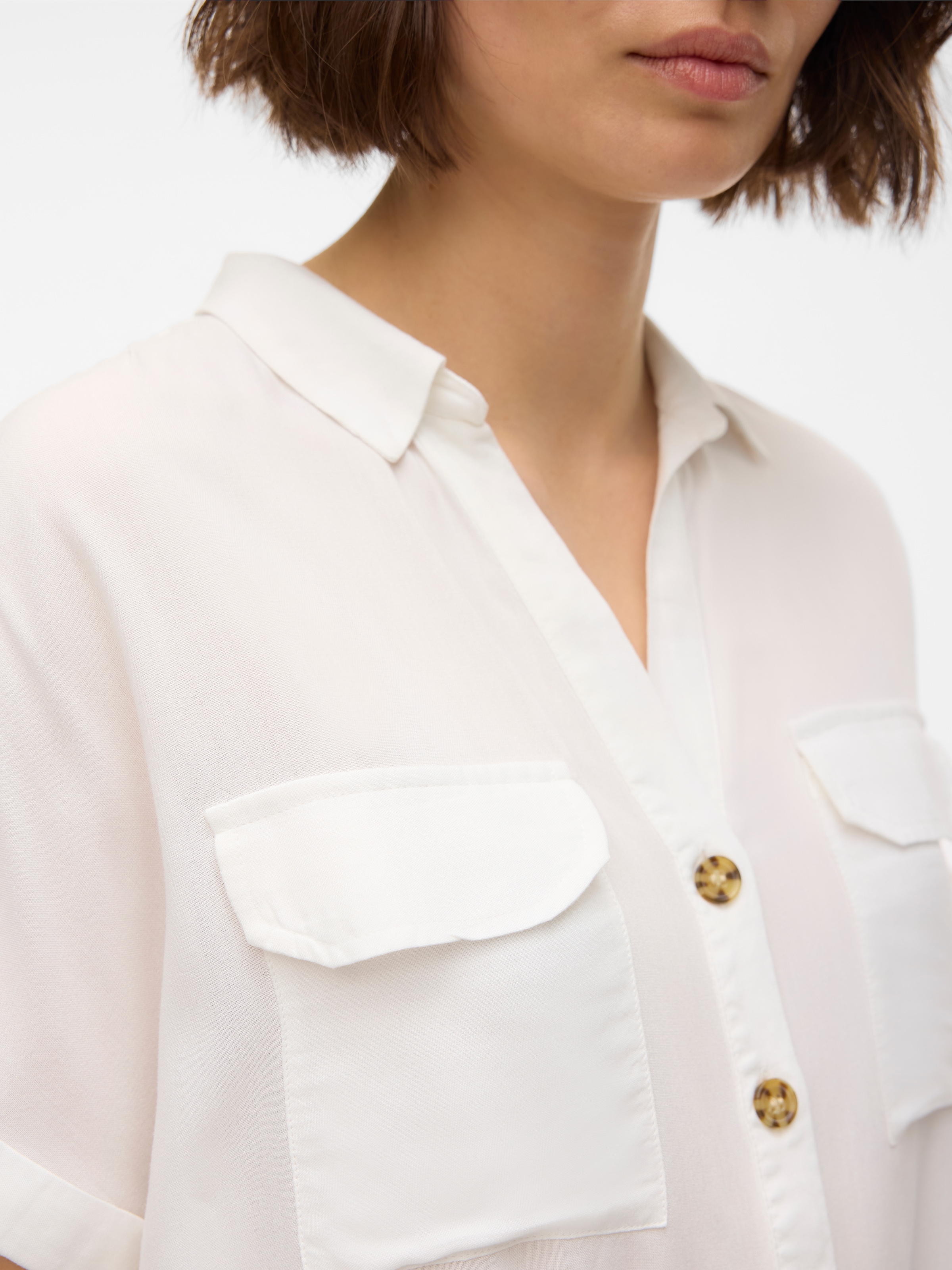 Vero Moda Hemdbluse »VMBUMPY S/S SHIRT WVN GA NOOS«