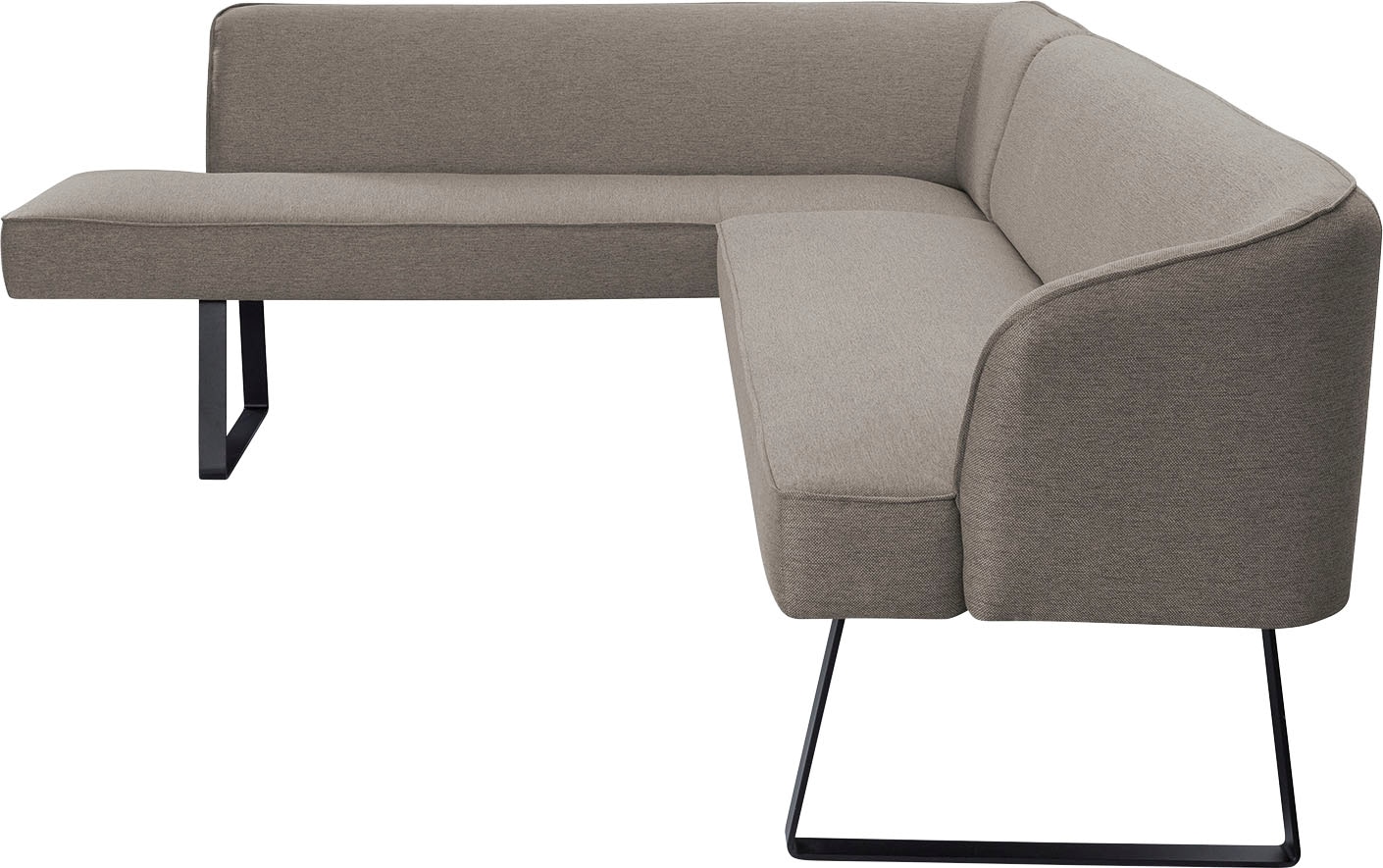 exxpo - sofa »Americano«, und in Keder Rechnung Metallfüßen, verschiedenen auf mit bestellen Qualitäten Eckbank Bezug fashion