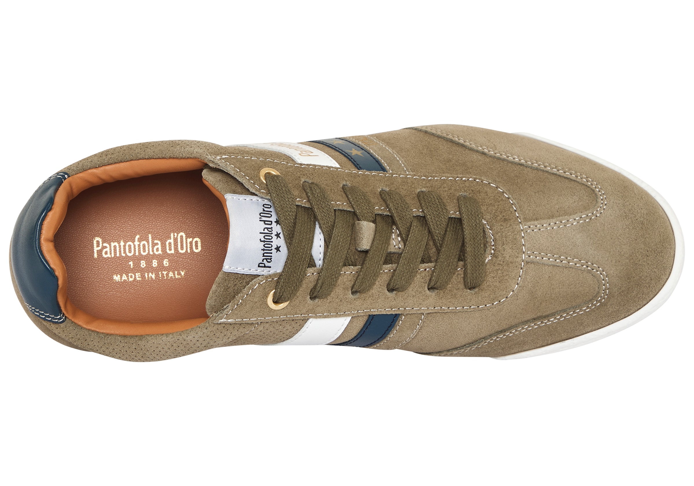 Pantofola d´Oro Sneaker »VASTO LOW«  Obermaterial aus Leder, Gummilaufsohle, mit Schnürung