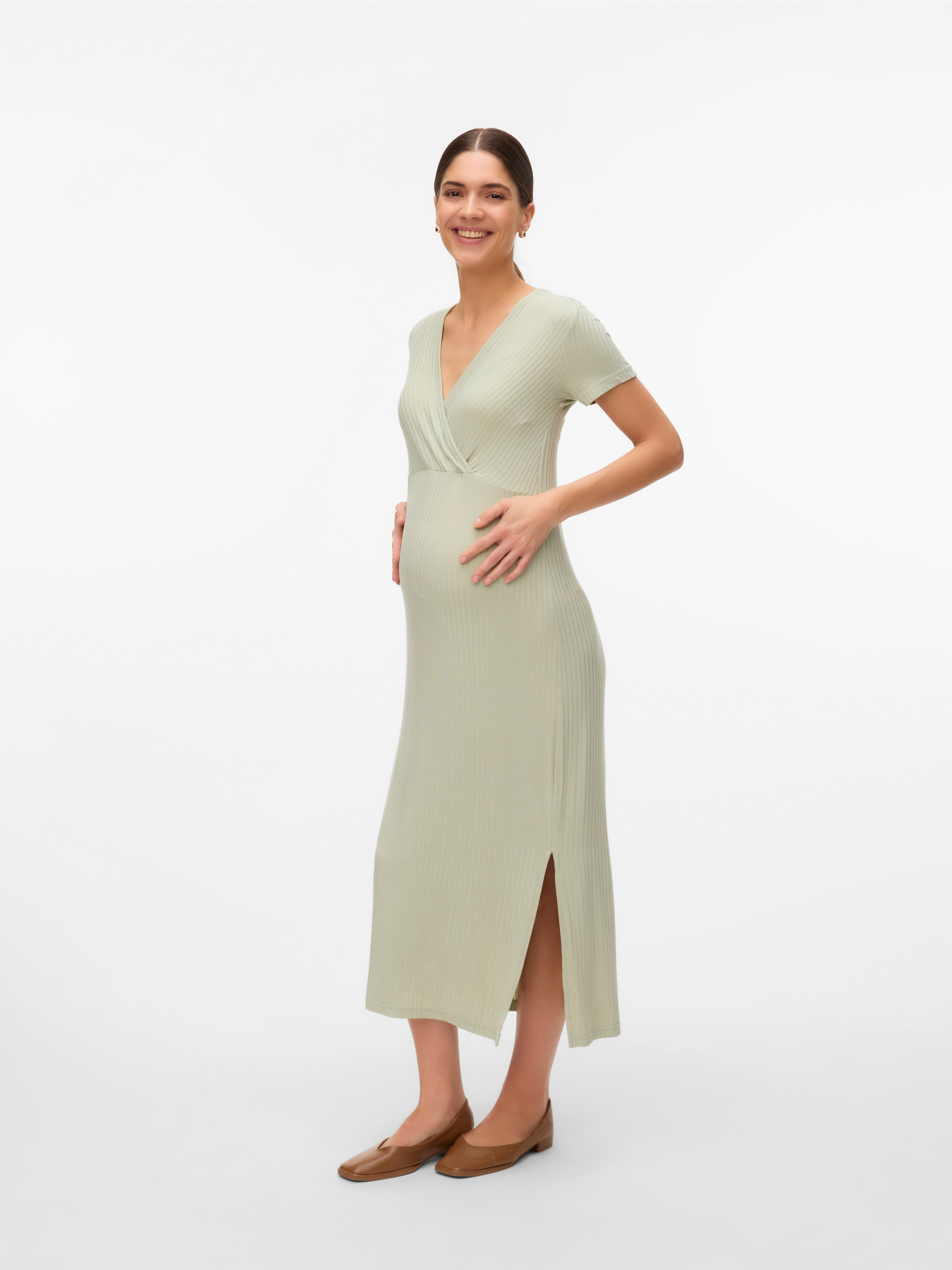 Mamalicious Jerseykleid »MLTRINITY TESS SS JRS MIDI DRESS 2F NOOS«