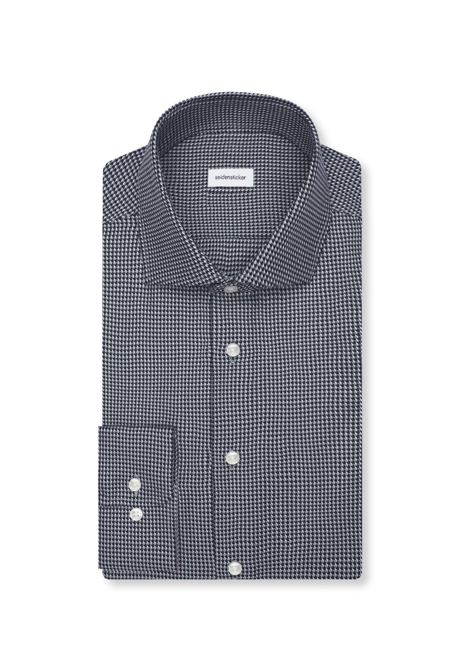 seidensticker Businesshemd »Schwarze Rose« Slim 1/1 Kentkragen Pepita