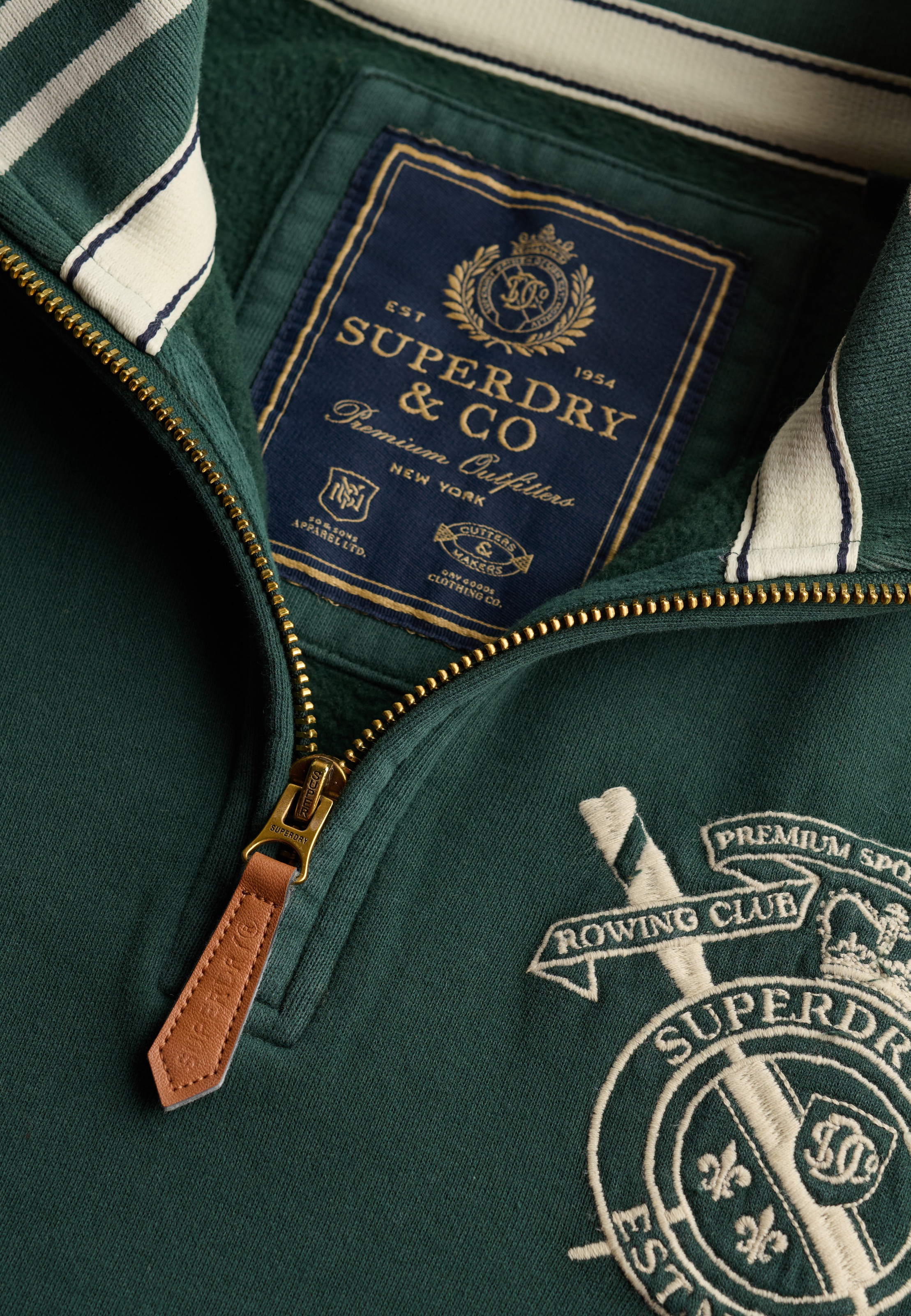 Superdry Sweatshirt »GOTHIC VARSITY HALF ZIP«, Baumwollmischung, relaxed fit
