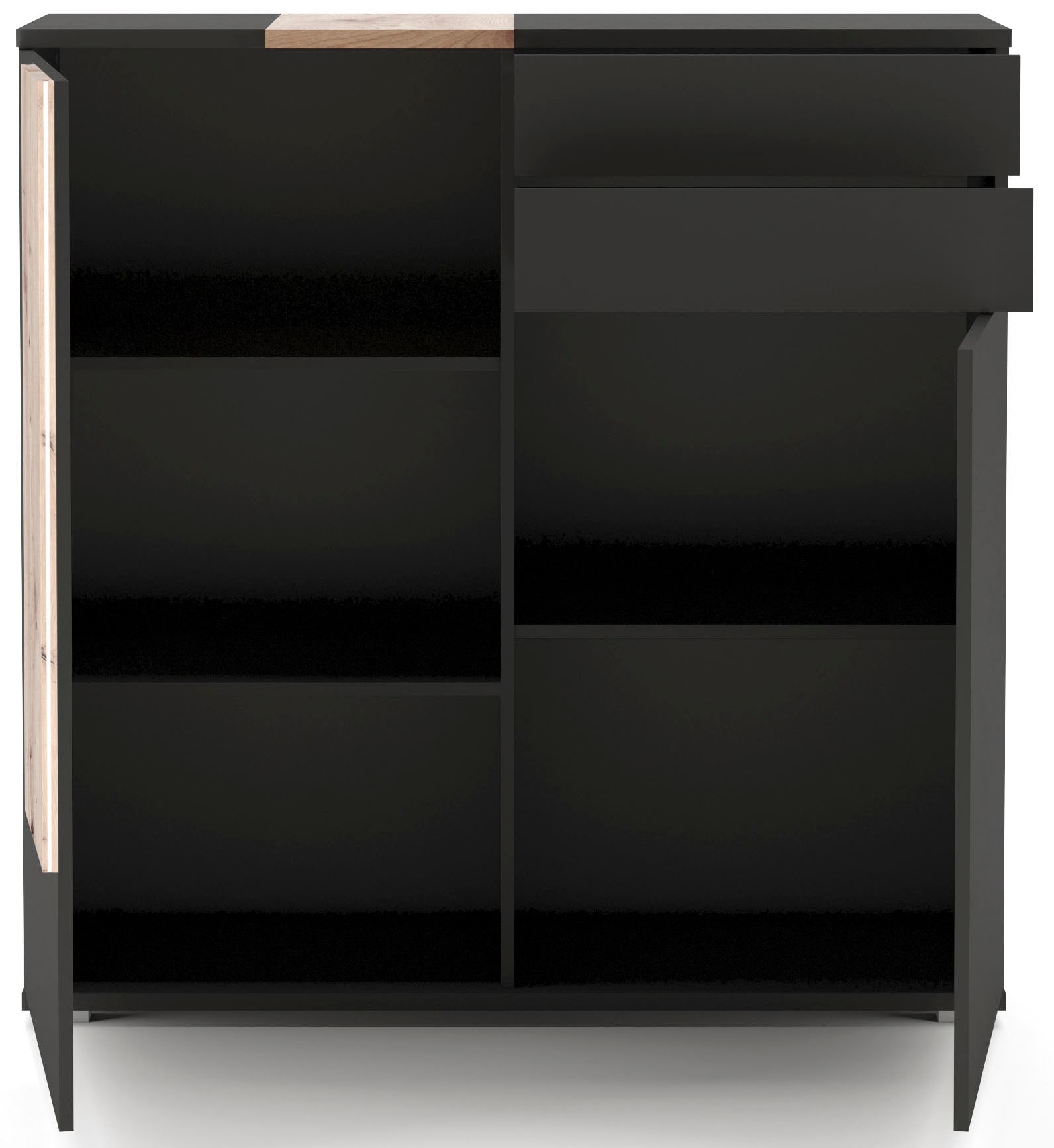 COTTA Highboard »Montana«, Vitrine inkl. LED-Beleuchtung, mit Push-To-Open, Breite 120 cm