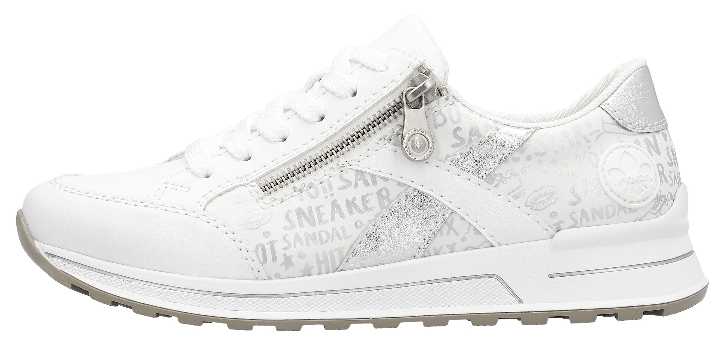 Rieker Sneaker, herausnehmbarer Soft-Einlage, Freizeitschuh, Halbschuh, Schnürschuh