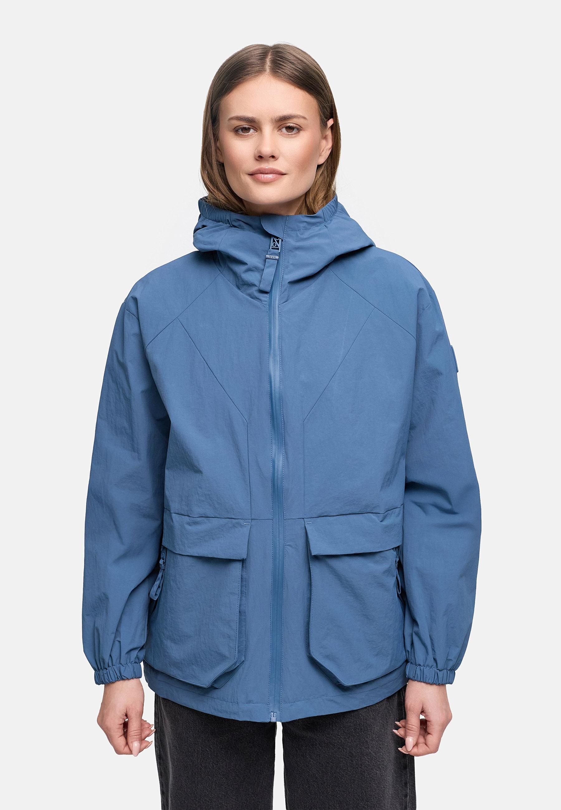 Navahoo Outdoorjacke »Outdoorjacke Donnerwetter 14« mit Kapuze Übergangsjacke mit doppelten Außentaschen