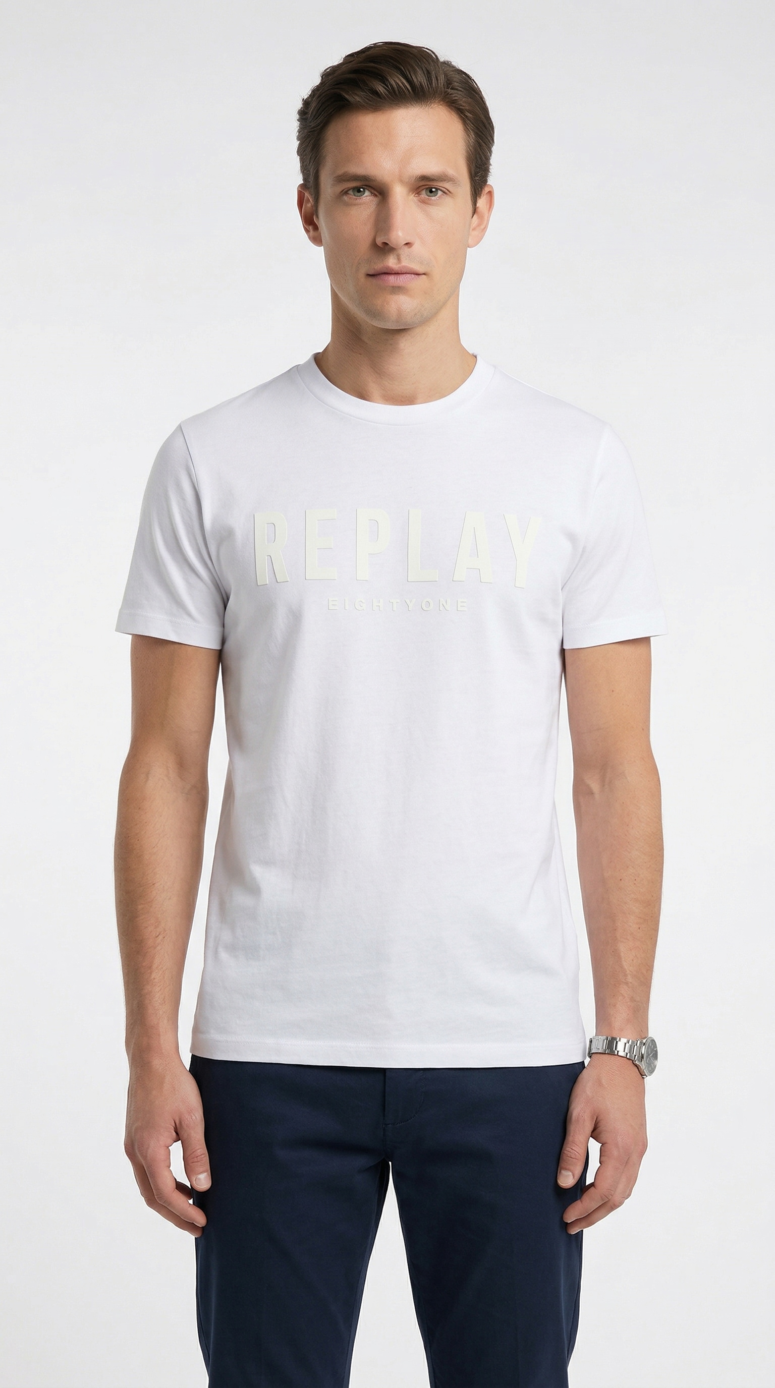 Replay T-Shirt Baumwoll-Qualität, Logoschriftzug