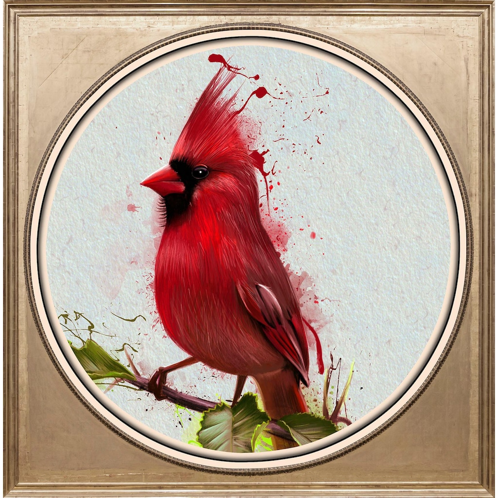 queence Acrylglasbild »Roter Vogel«