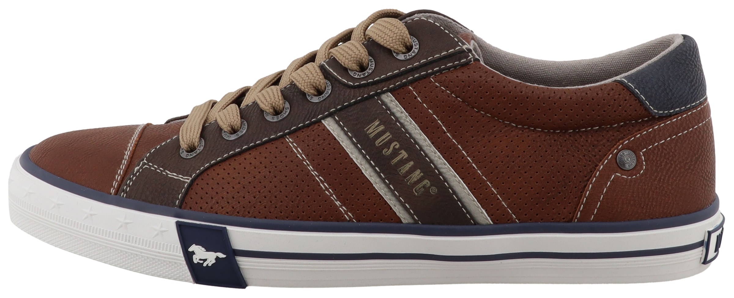 Mustang Shoes Sneaker »Calogero«  Freizeitschuh, Halbschuh, Schnürschuh mit Kontrastbesätzen
